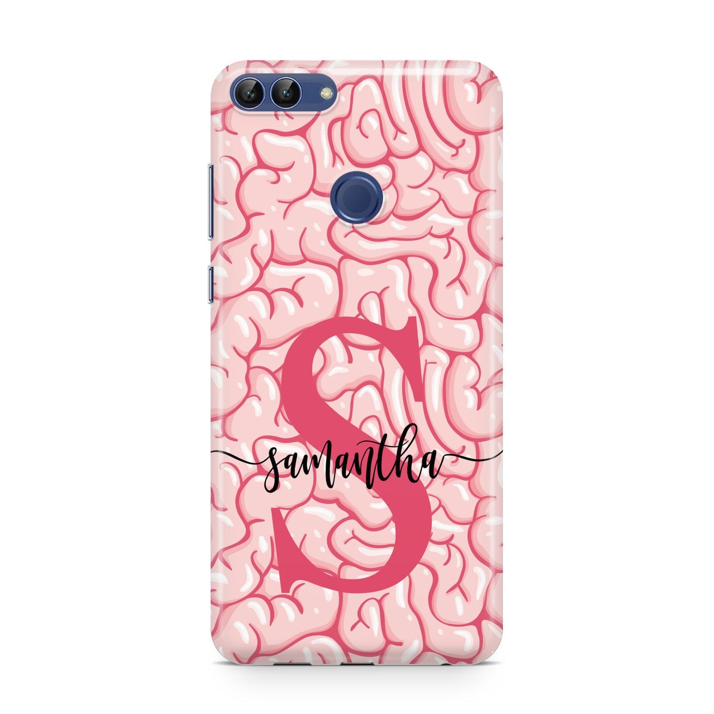 Brain Background with Monogram and Text Huawei P Smart Case