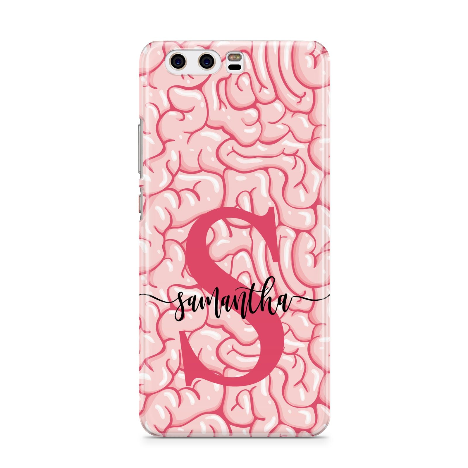 Brain Background with Monogram and Text Huawei P10 Phone Case