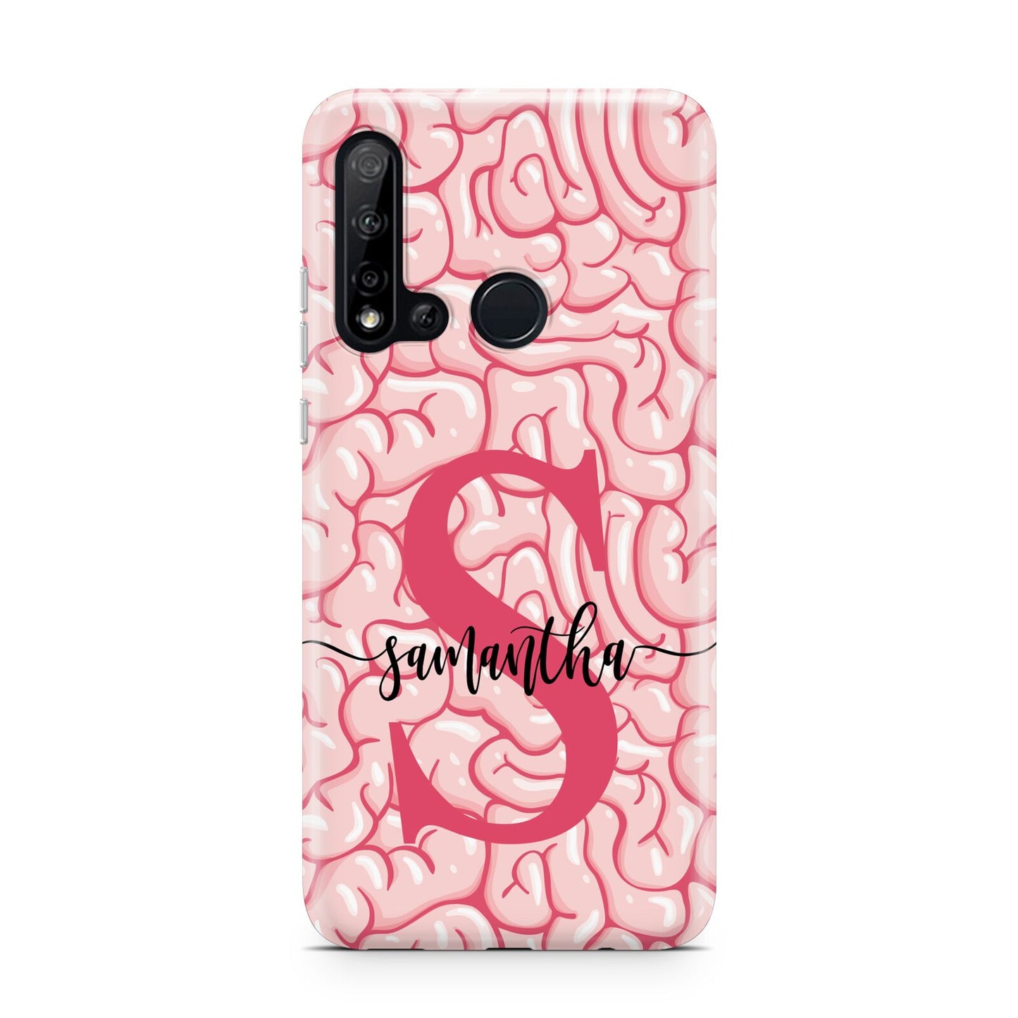 Brain Background with Monogram and Text Huawei P20 Lite 5G Phone Case