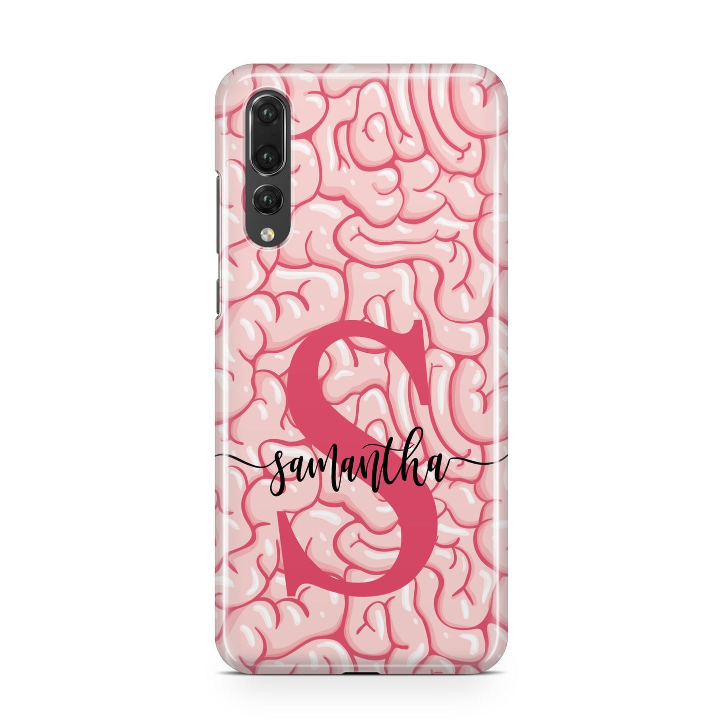 Brain Background with Monogram and Text Huawei P20 Pro Phone Case