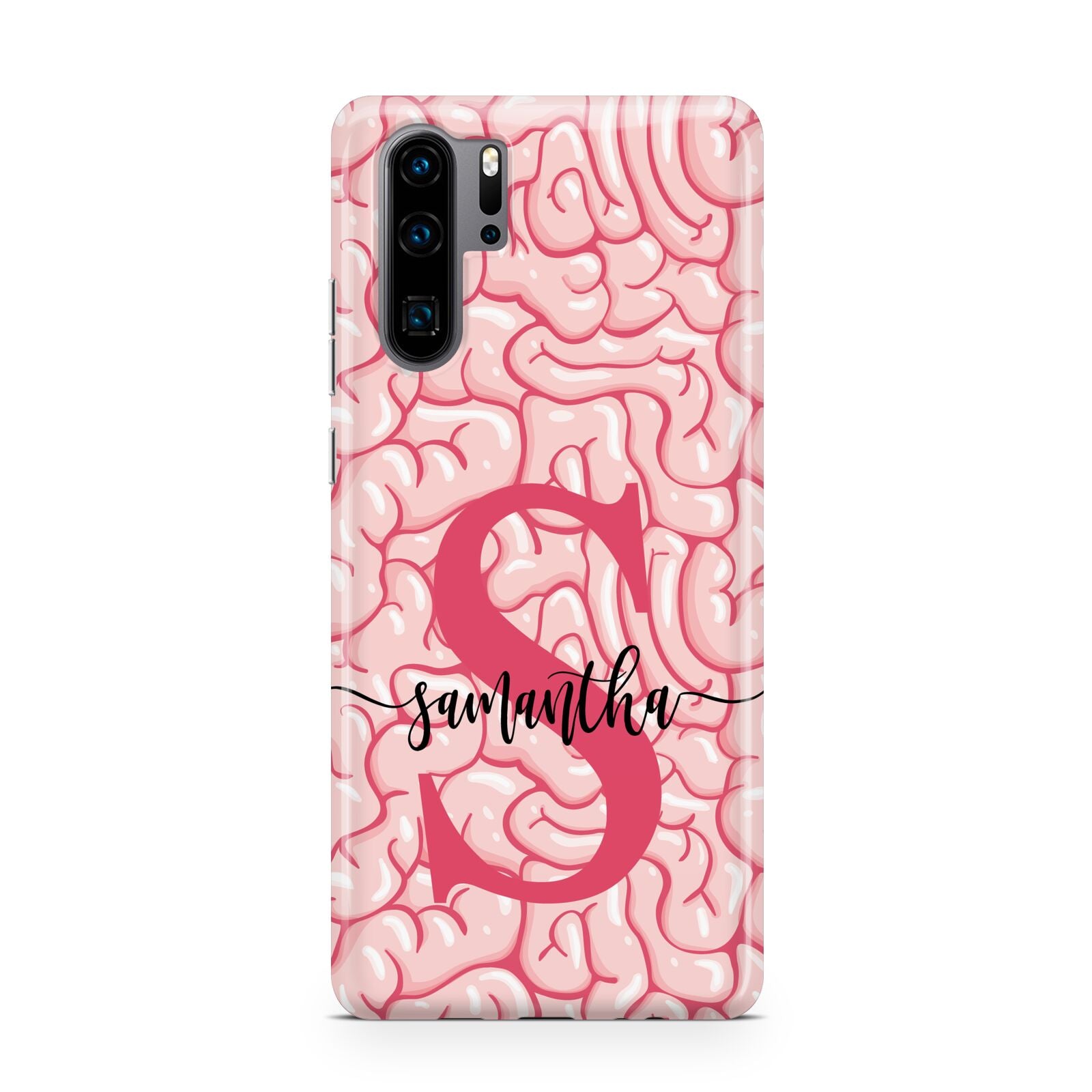 Brain Background with Monogram and Text Huawei P30 Pro Phone Case