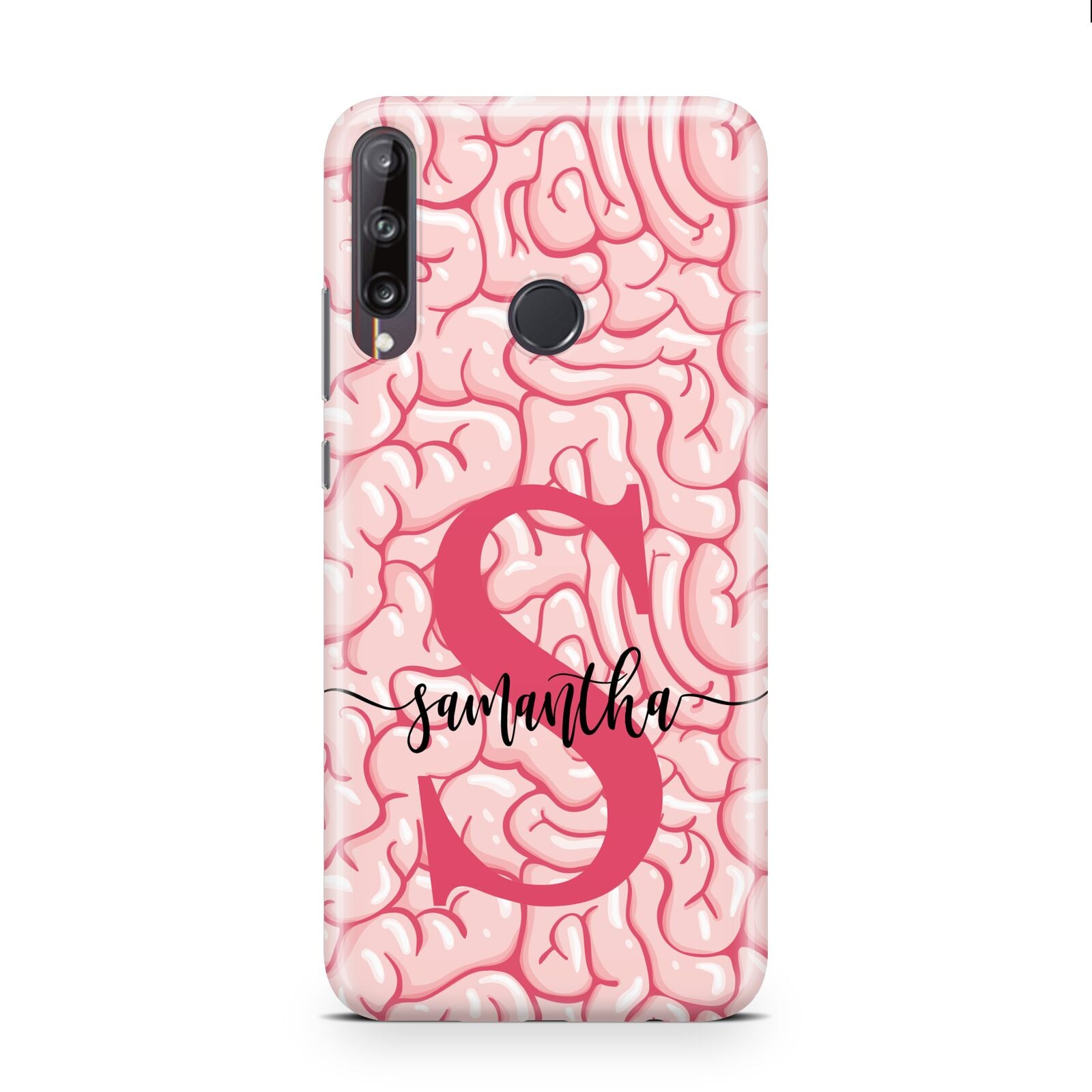 Brain Background with Monogram and Text Huawei P40 Lite E Phone Case