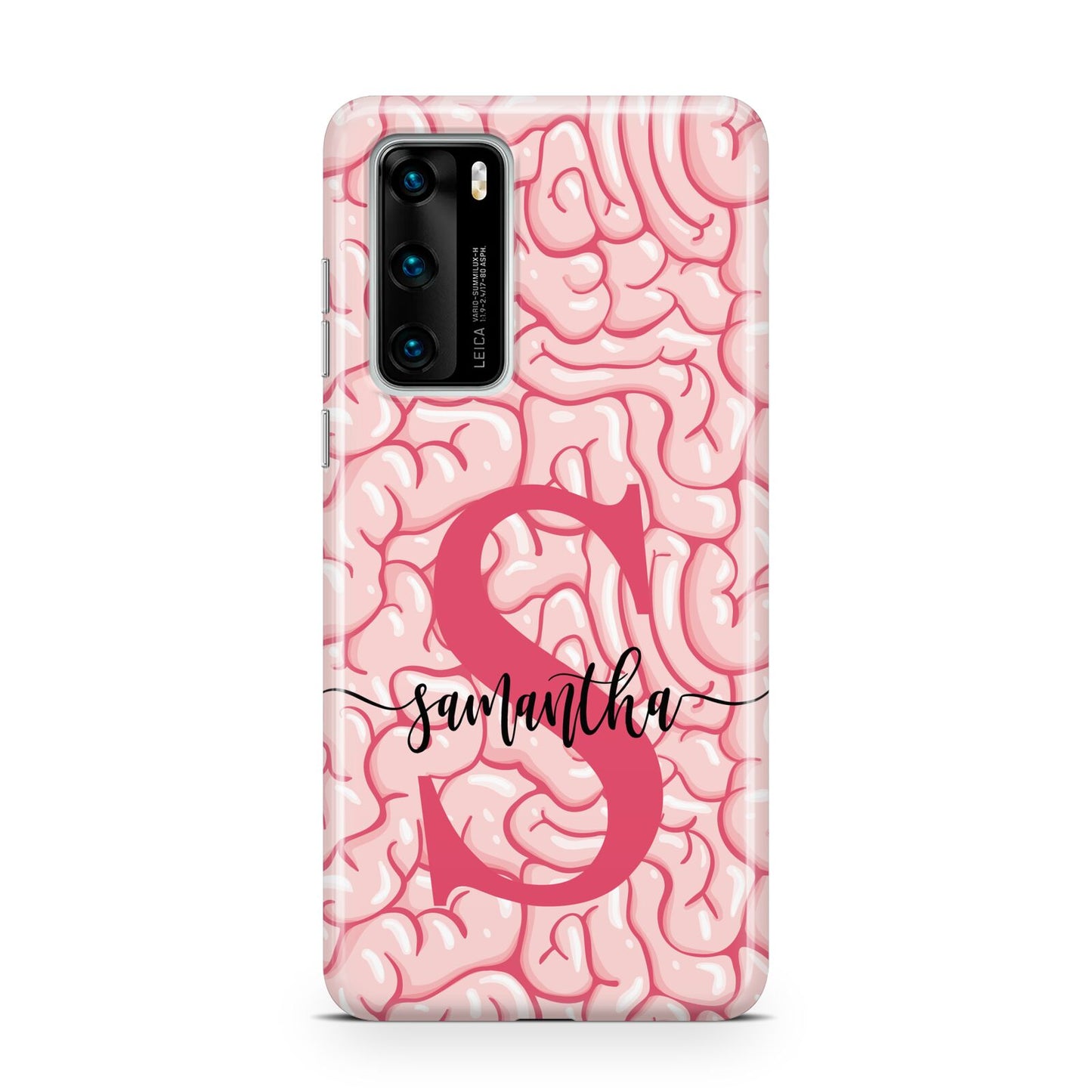 Brain Background with Monogram and Text Huawei P40 Phone Case