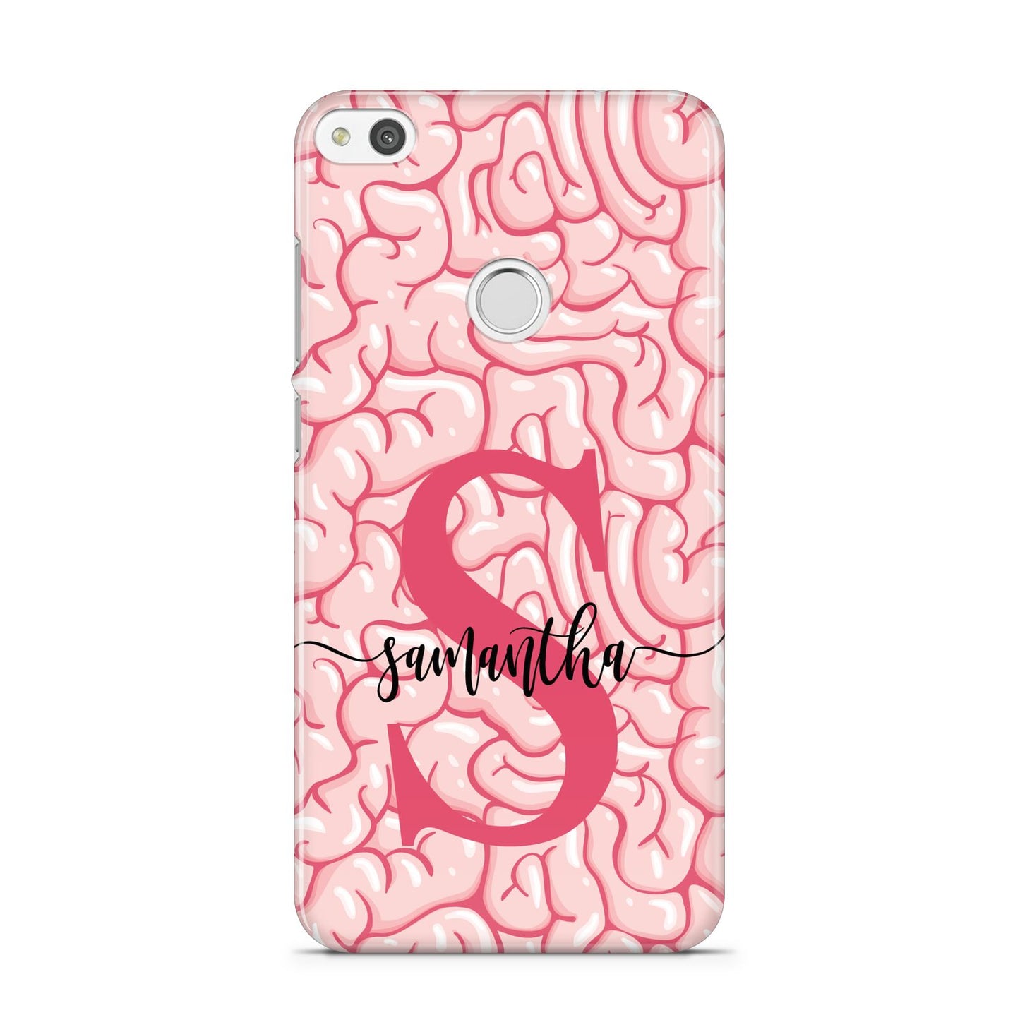 Brain Background with Monogram and Text Huawei P8 Lite Case