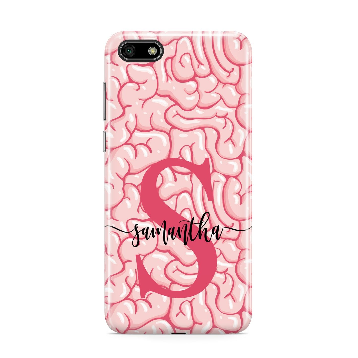 Brain Background with Monogram and Text Huawei Y5 Prime 2018 Phone Case