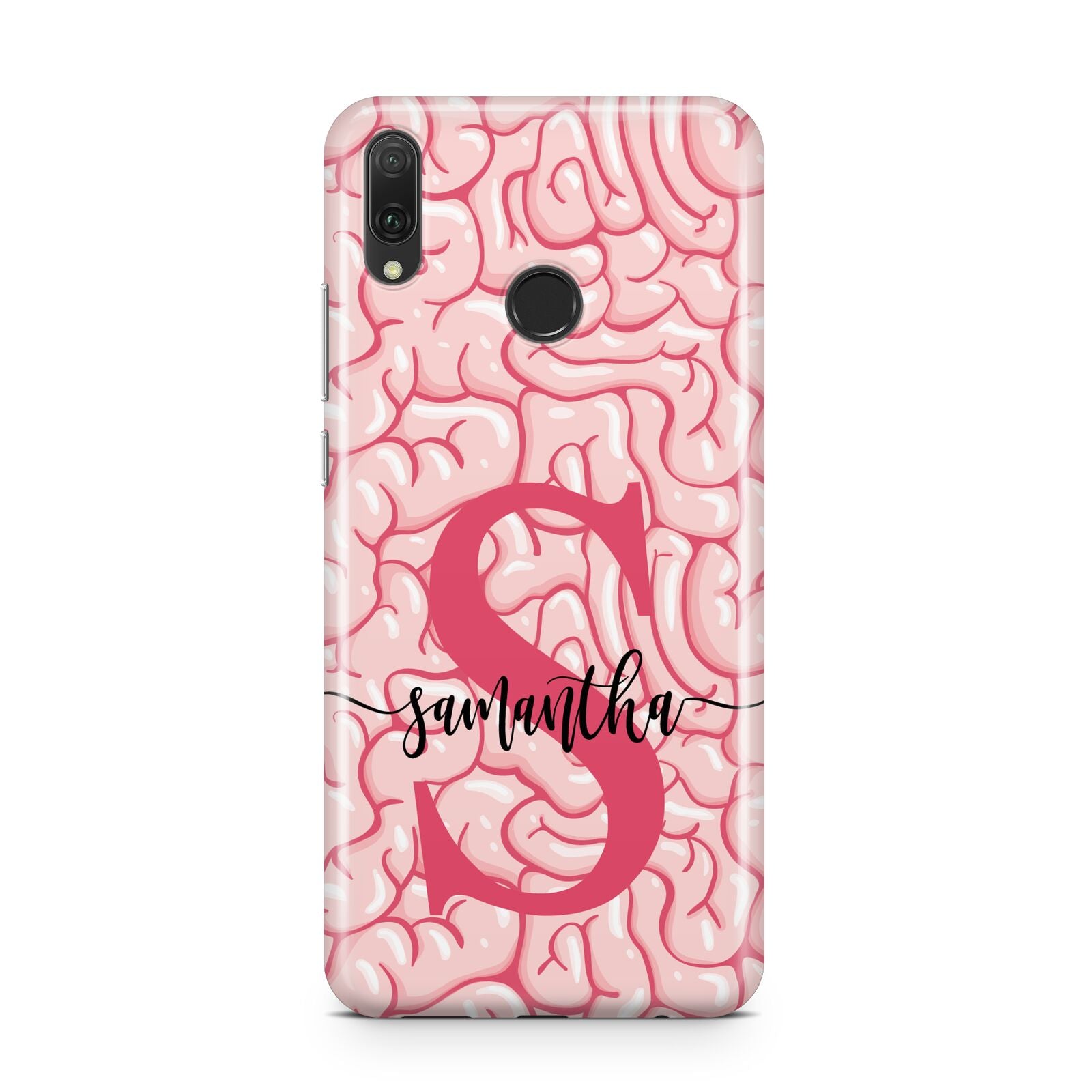 Brain Background with Monogram and Text Huawei Y9 2019