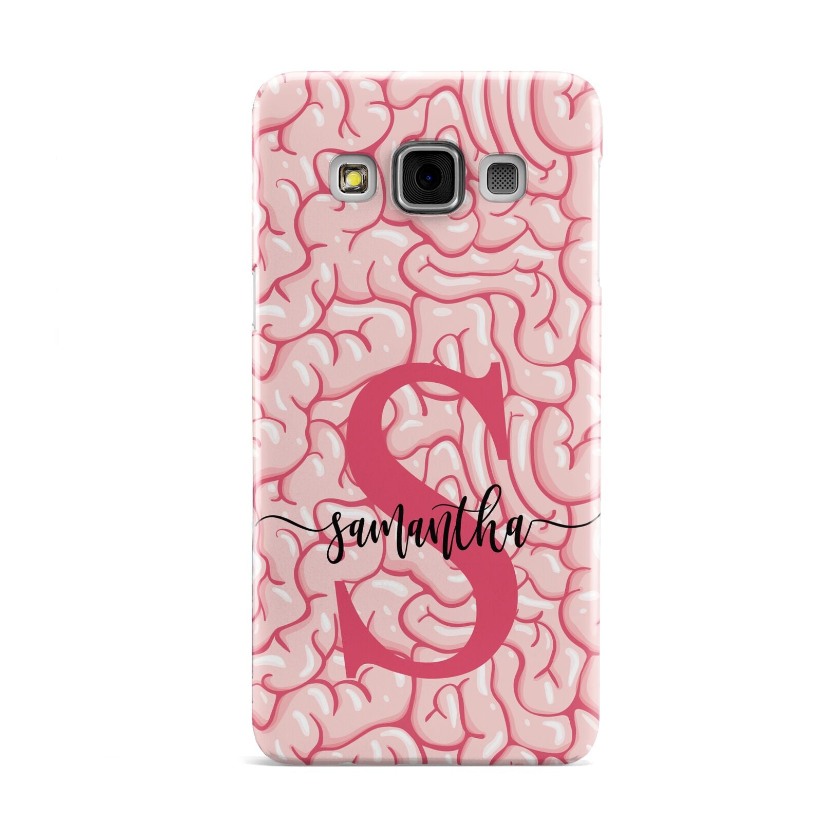 Brain Background with Monogram and Text Samsung Galaxy A3 Case