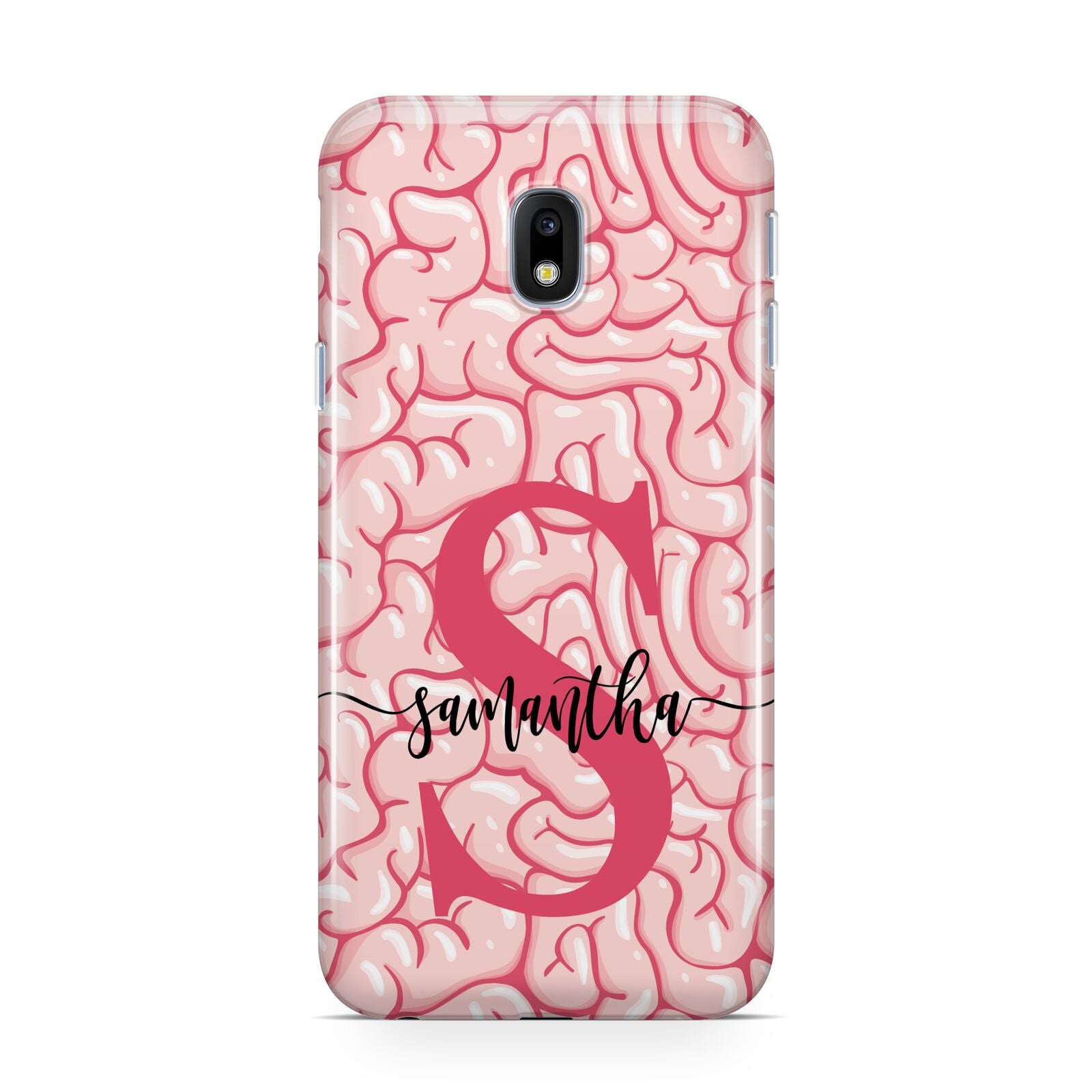 Brain Background with Monogram and Text Samsung Galaxy J3 2017 Case