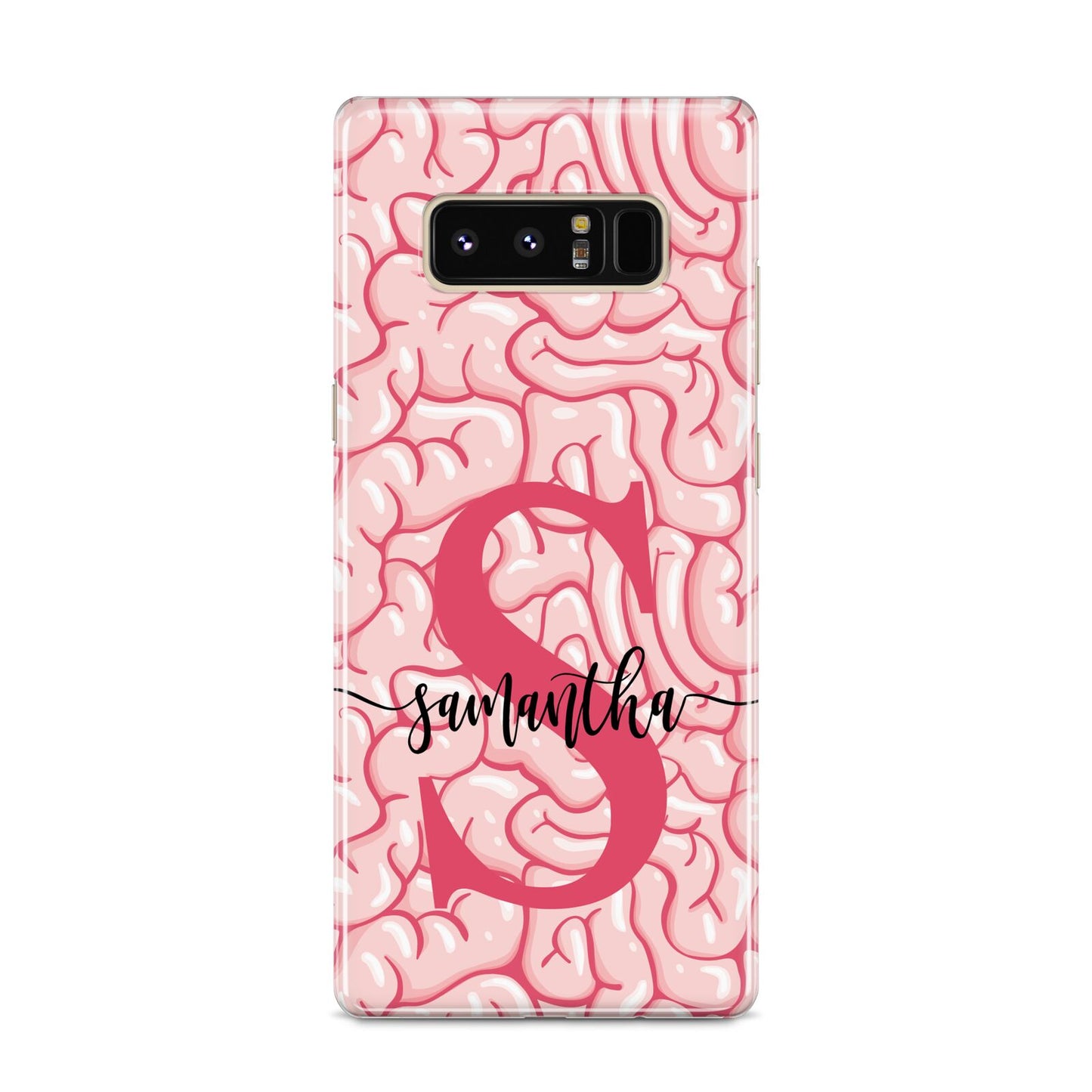 Brain Background with Monogram and Text Samsung Galaxy S8 Case