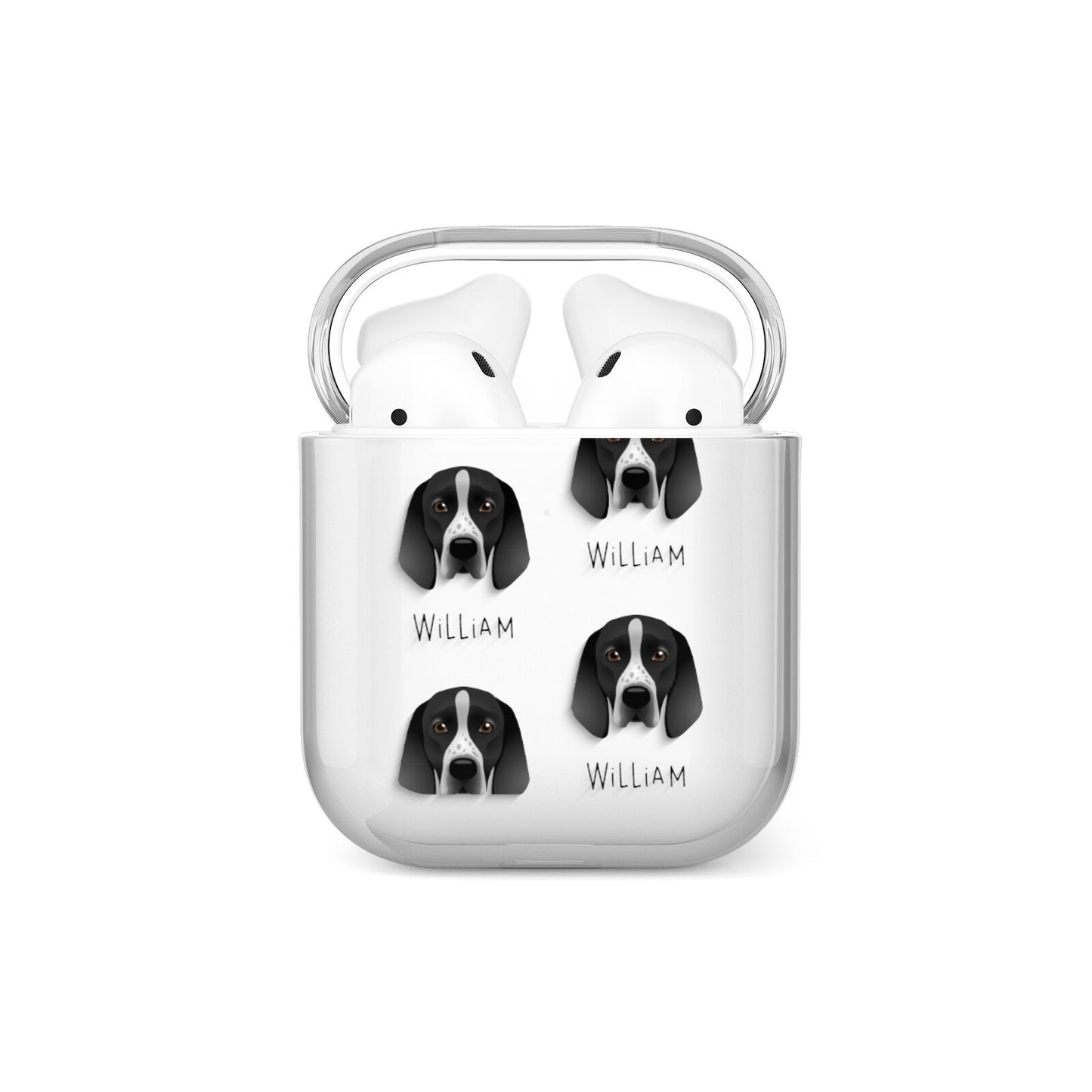 Braque D Auvergne Icon with Name AirPods Case