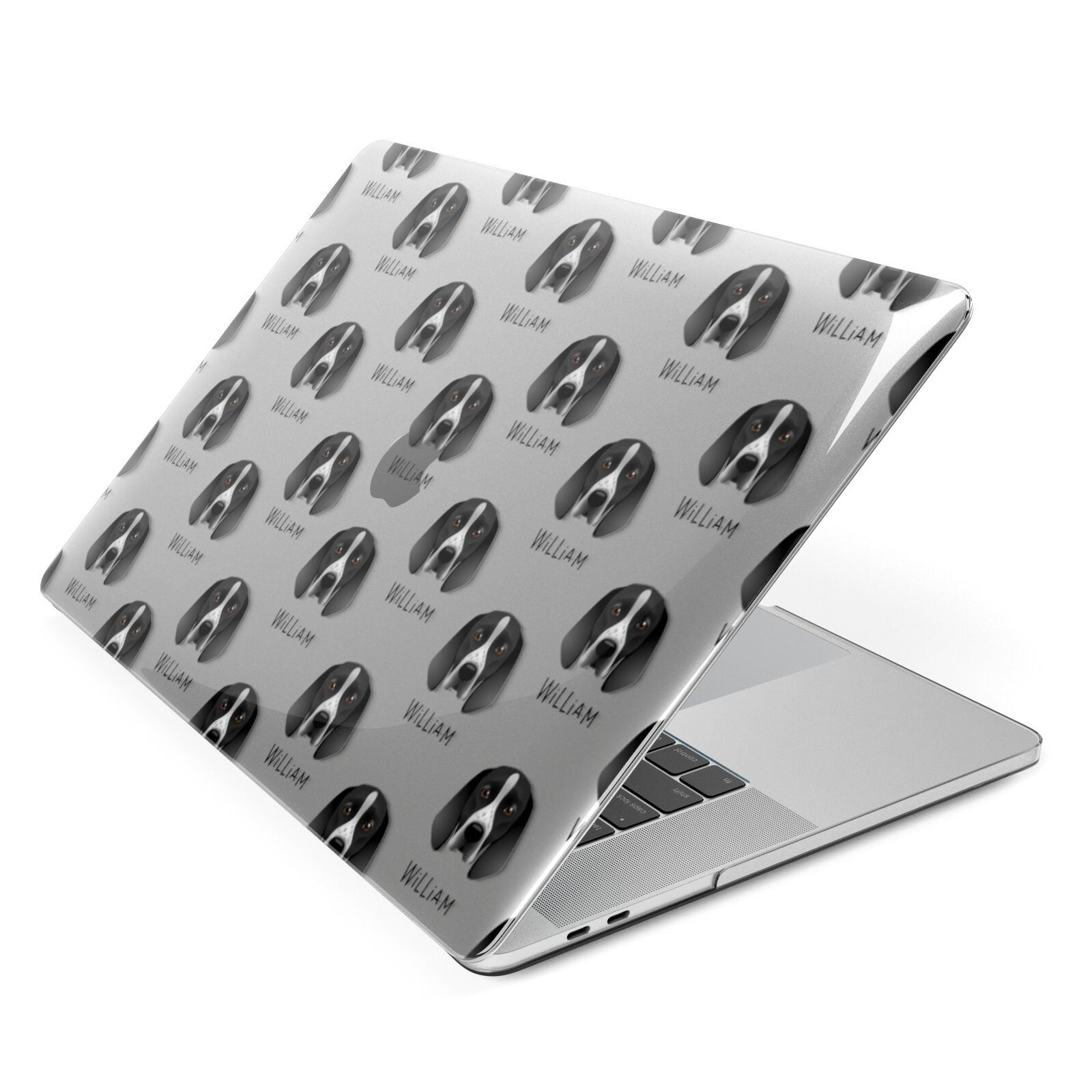 Braque D Auvergne Icon with Name Apple MacBook Case Side View