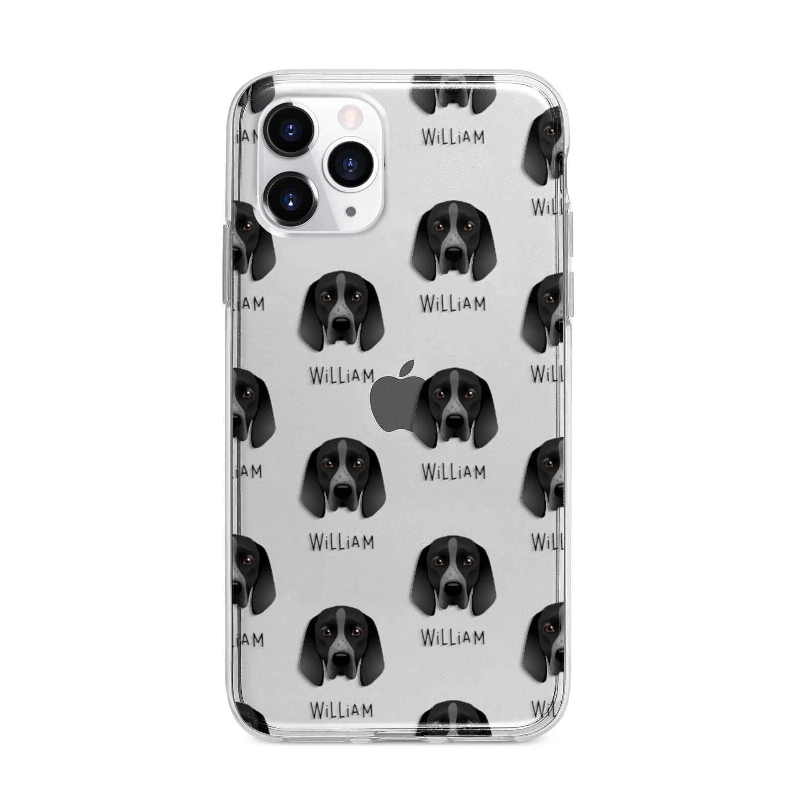 Braque D Auvergne Icon with Name Apple iPhone 11 Pro Max in Silver with Bumper Case