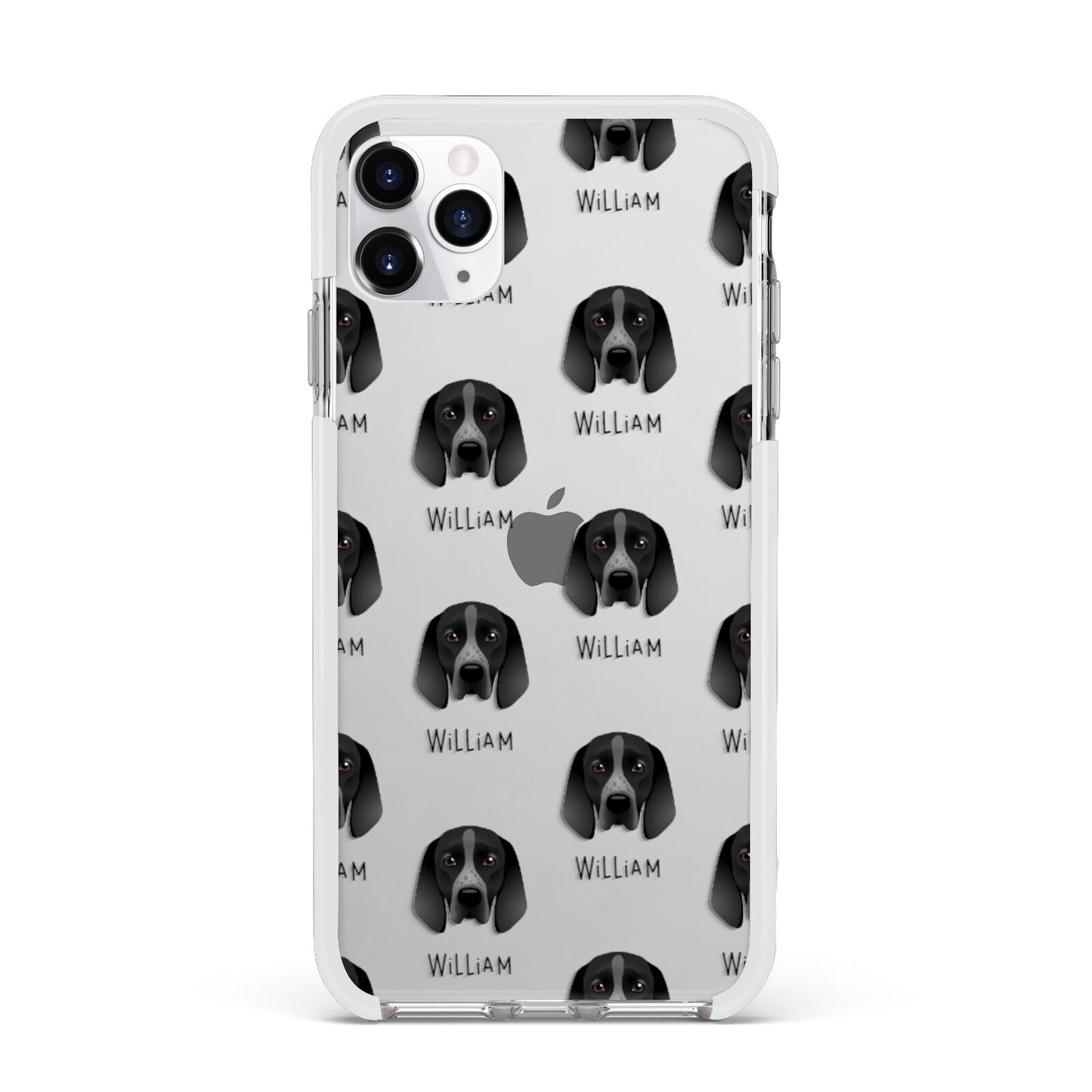 Braque D Auvergne Icon with Name Apple iPhone 11 Pro Max in Silver with White Impact Case