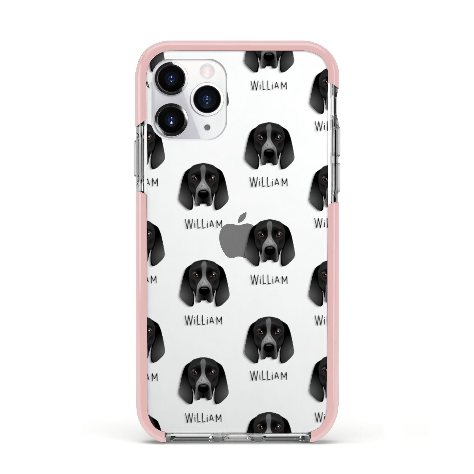 Braque D Auvergne Icon with Name Apple iPhone 11 Pro in Silver with Pink Impact Case