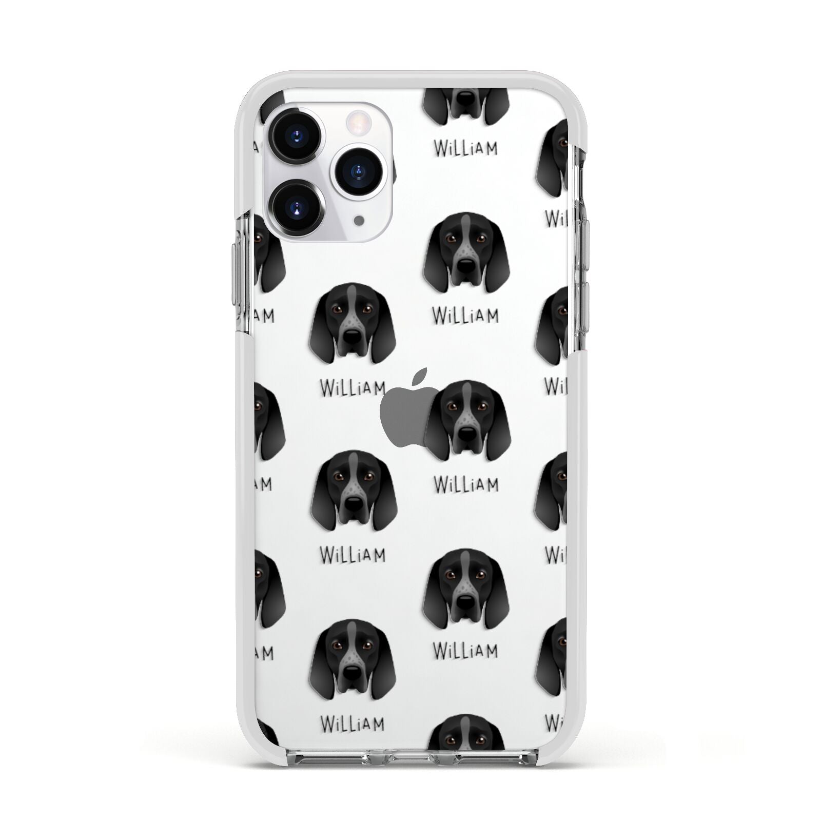 Braque D Auvergne Icon with Name Apple iPhone 11 Pro in Silver with White Impact Case