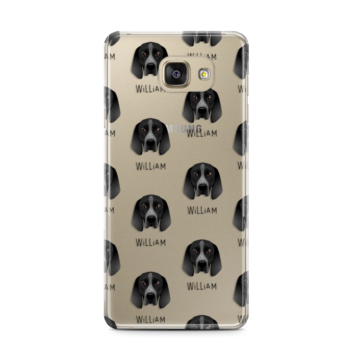 Braque D Auvergne Icon with Name Samsung Galaxy A7 2016 Case on gold phone