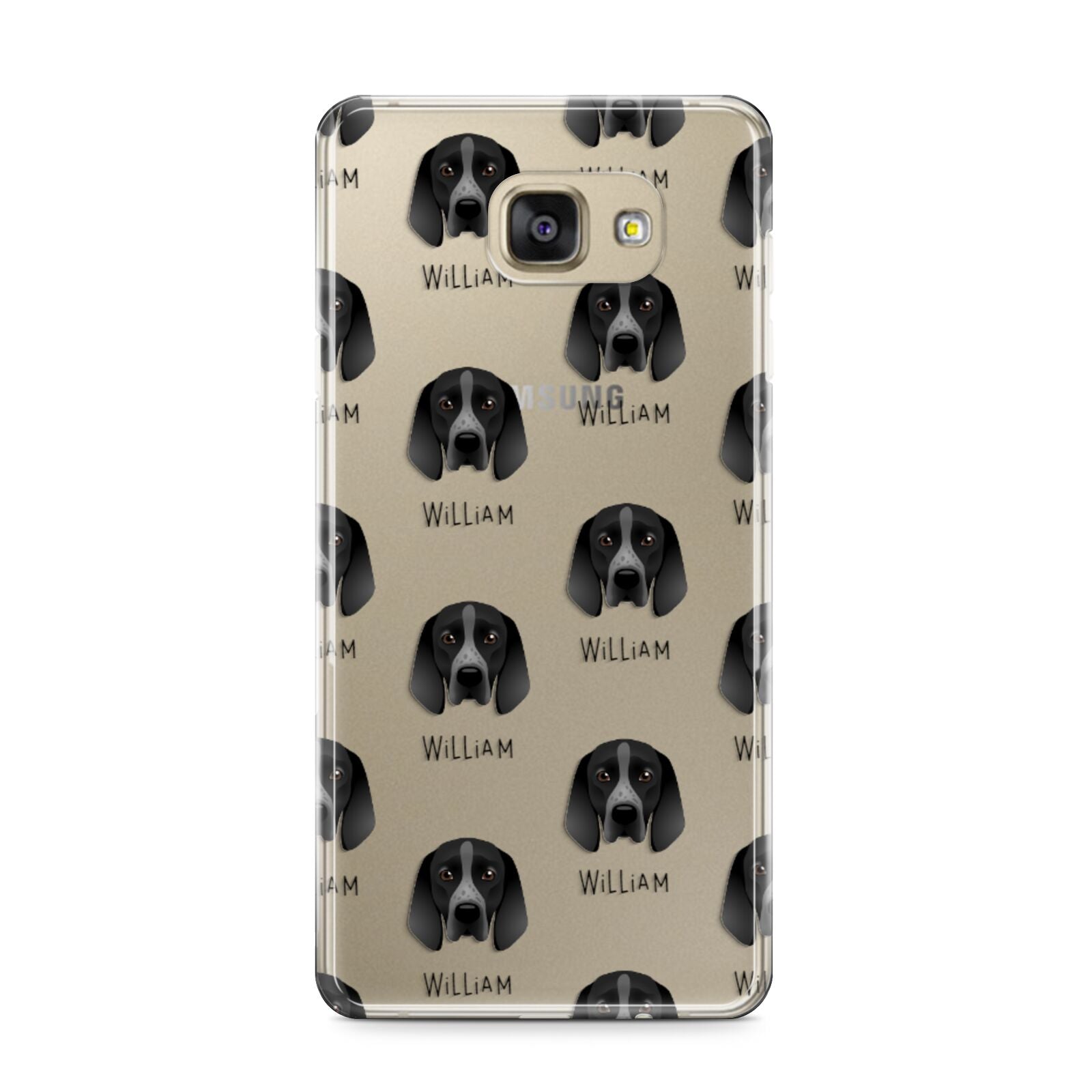 Braque D Auvergne Icon with Name Samsung Galaxy A9 2016 Case on gold phone
