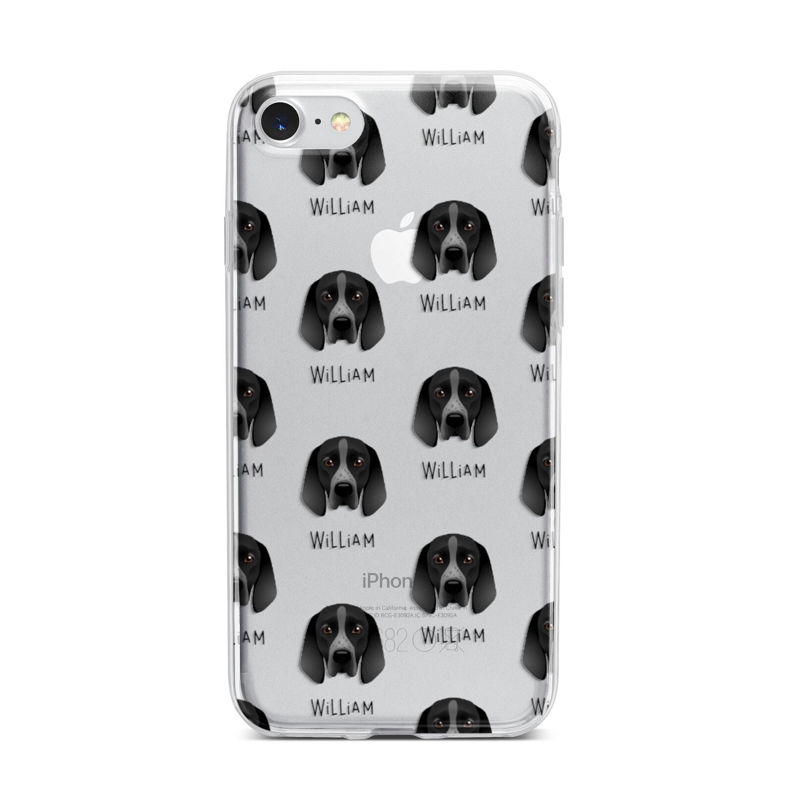 Braque D Auvergne Icon with Name iPhone 7 Bumper Case on Silver iPhone