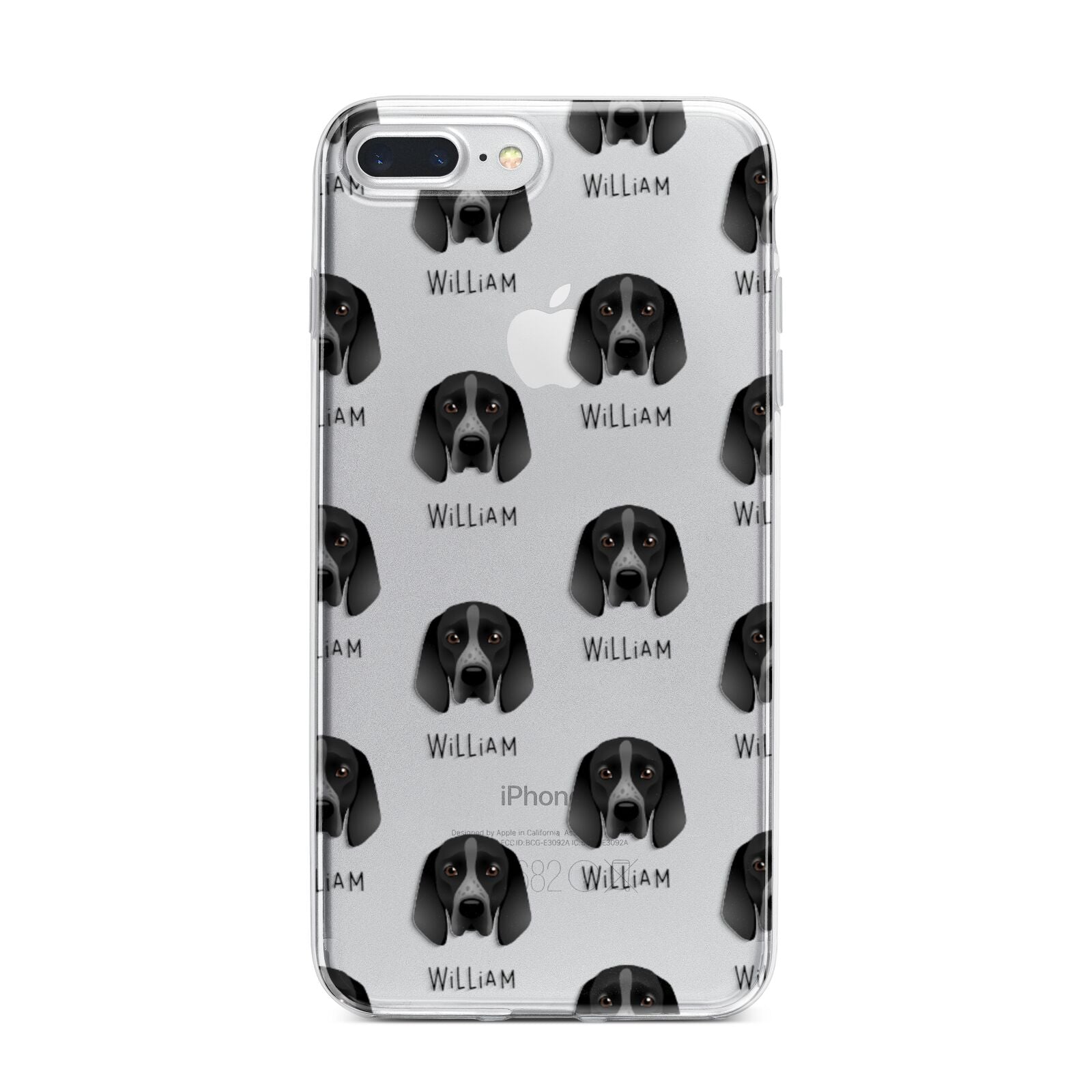 Braque D Auvergne Icon with Name iPhone 7 Plus Bumper Case on Silver iPhone