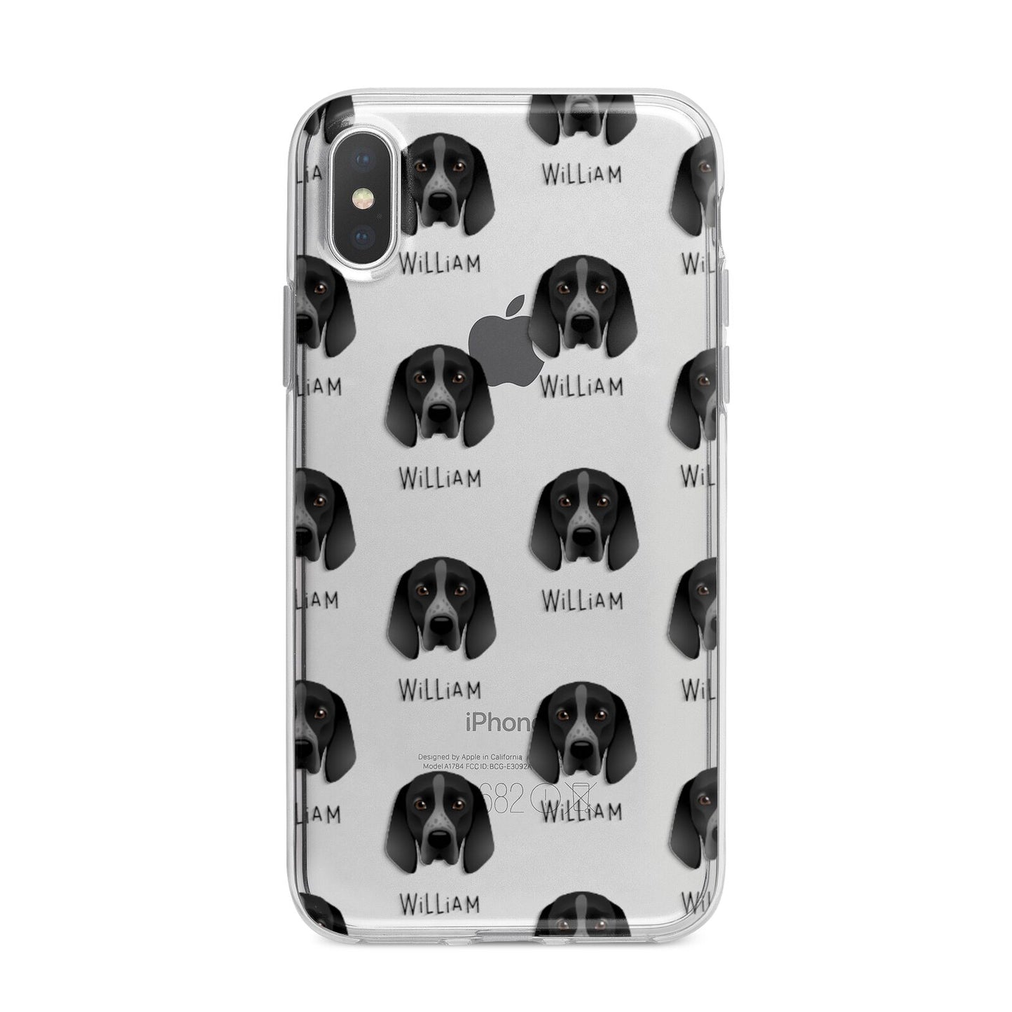 Braque D Auvergne Icon with Name iPhone X Bumper Case on Silver iPhone Alternative Image 1