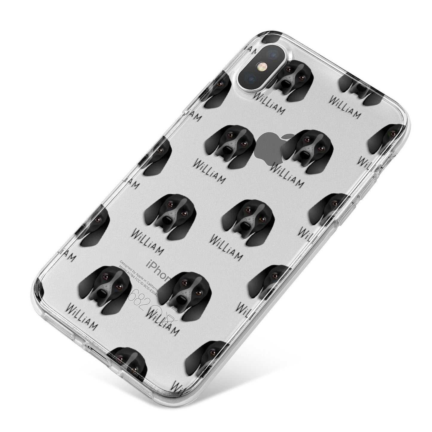 Braque D Auvergne Icon with Name iPhone X Bumper Case on Silver iPhone