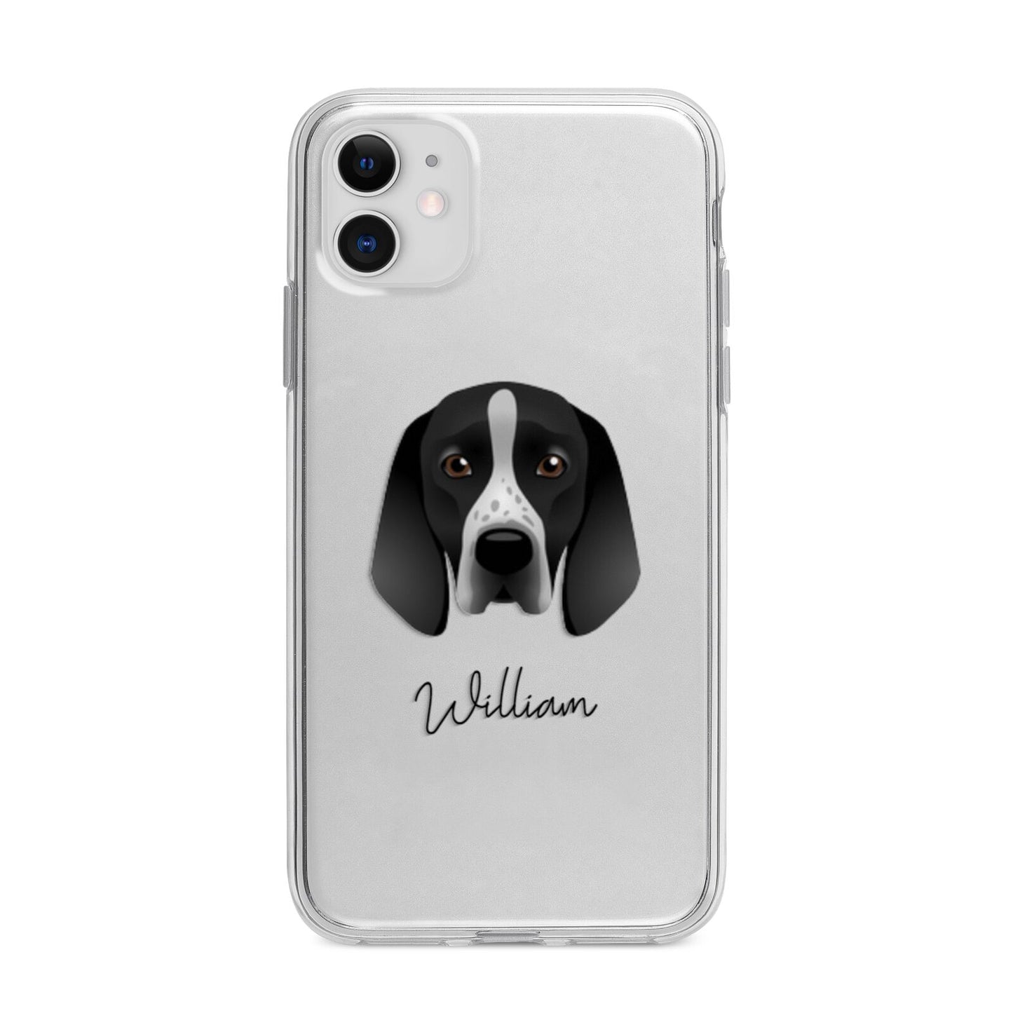 Braque D Auvergne Personalised Apple iPhone 11 in White with Bumper Case