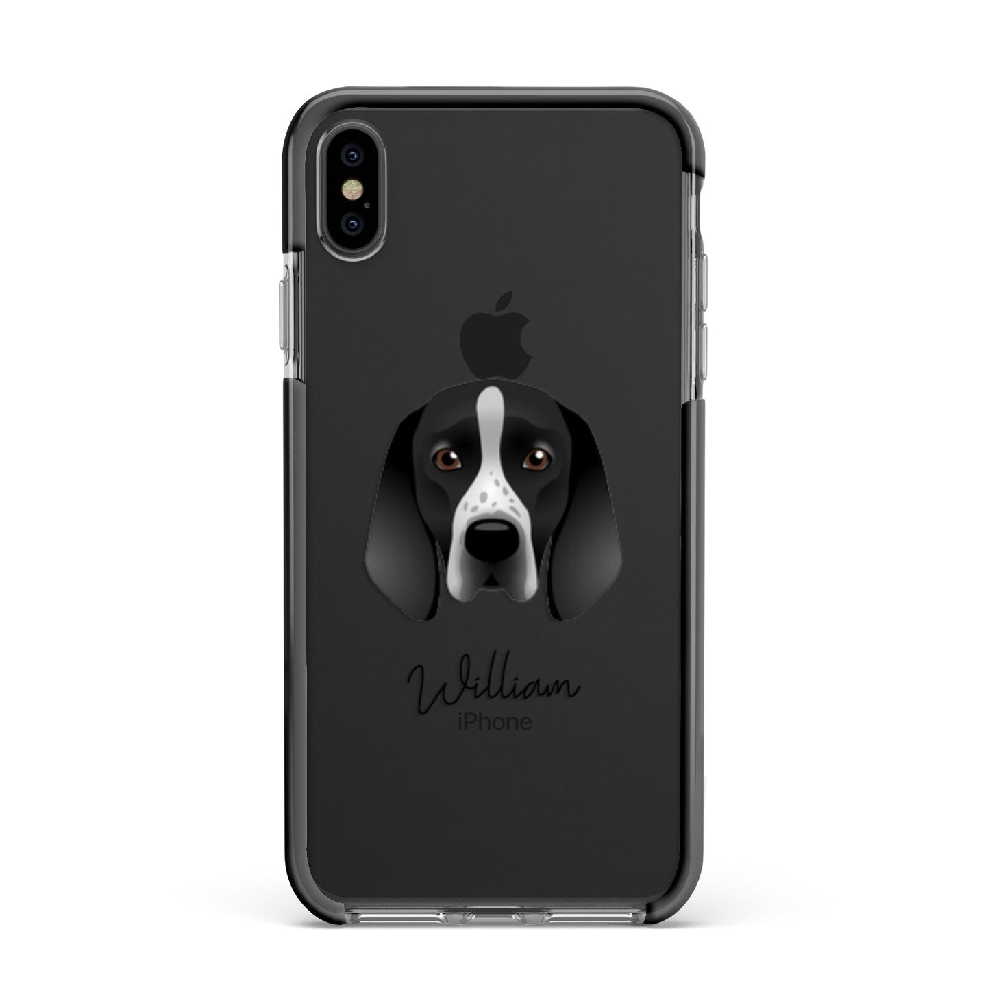 Braque D Auvergne Personalised Apple iPhone Xs Max Impact Case Black Edge on Black Phone