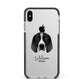 Braque D Auvergne Personalised Apple iPhone Xs Max Impact Case Black Edge on Silver Phone