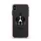 Braque D Auvergne Personalised Apple iPhone Xs Max Impact Case Pink Edge on Black Phone