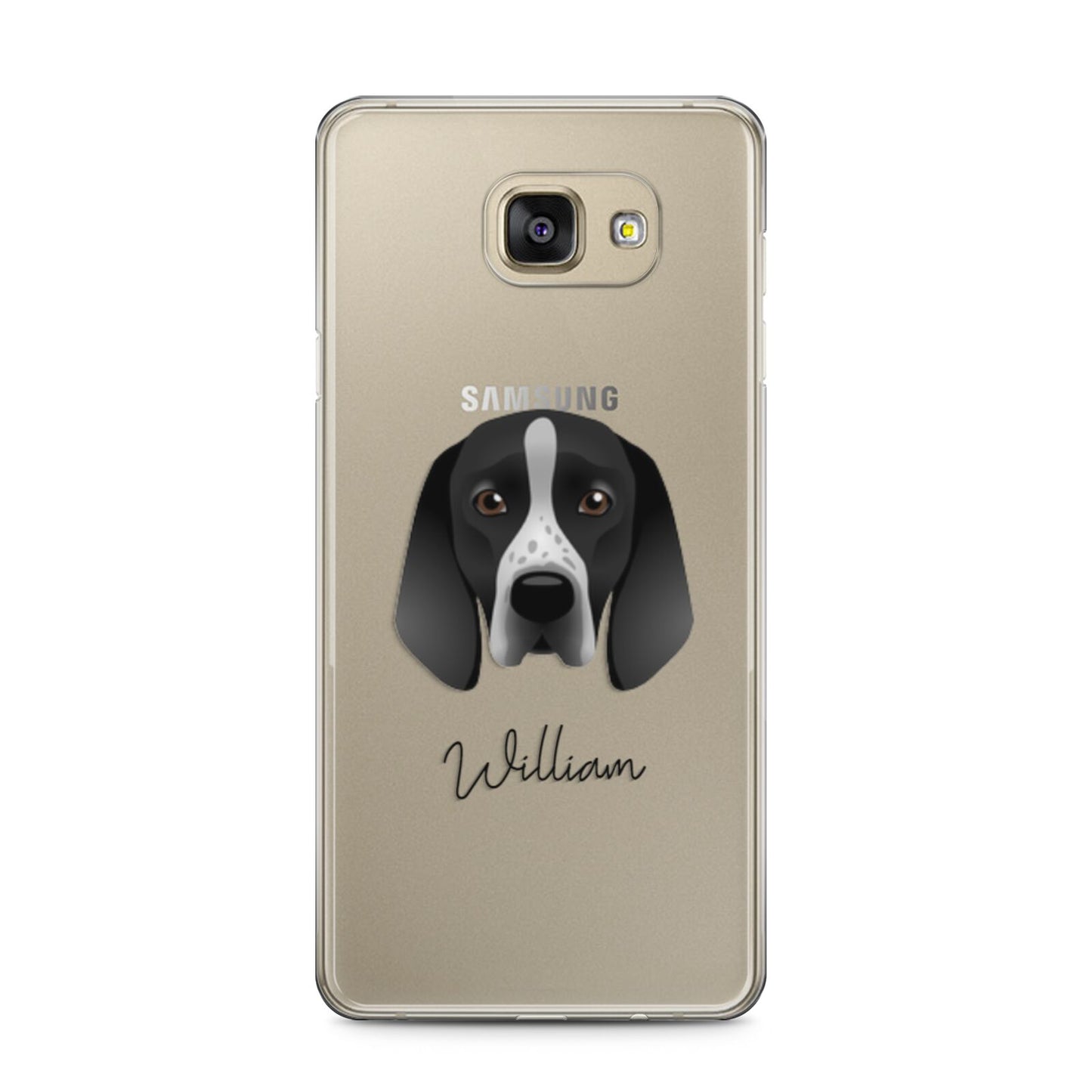Braque D Auvergne Personalised Samsung Galaxy A5 2016 Case on gold phone
