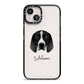 Braque D Auvergne Personalised iPhone 13 Black Impact Case on Silver phone