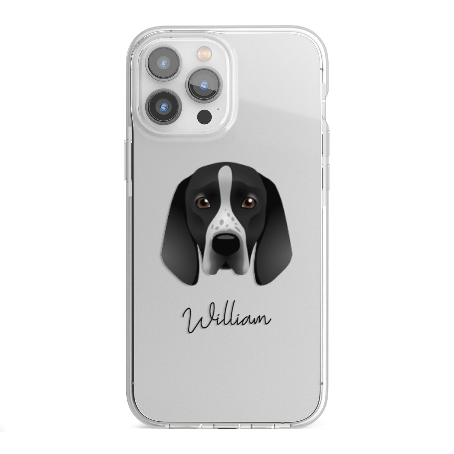 Braque D Auvergne Personalised iPhone 13 Pro Max TPU Impact Case with White Edges