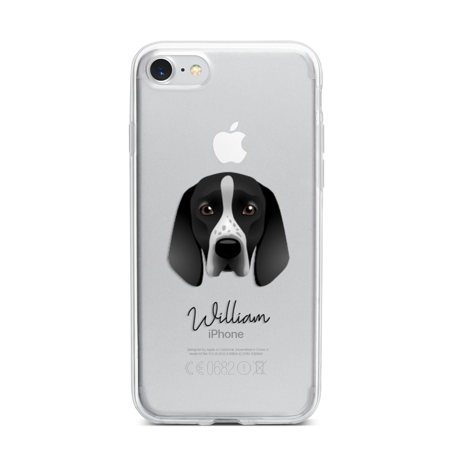Braque D Auvergne Personalised iPhone 7 Bumper Case on Silver iPhone