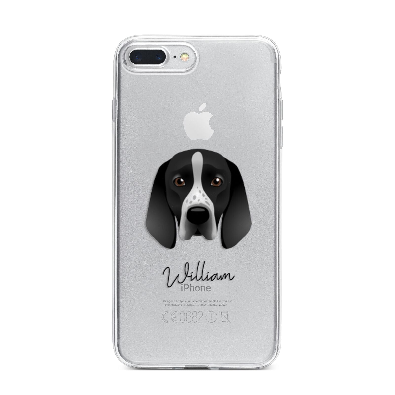 Braque D Auvergne Personalised iPhone 7 Plus Bumper Case on Silver iPhone