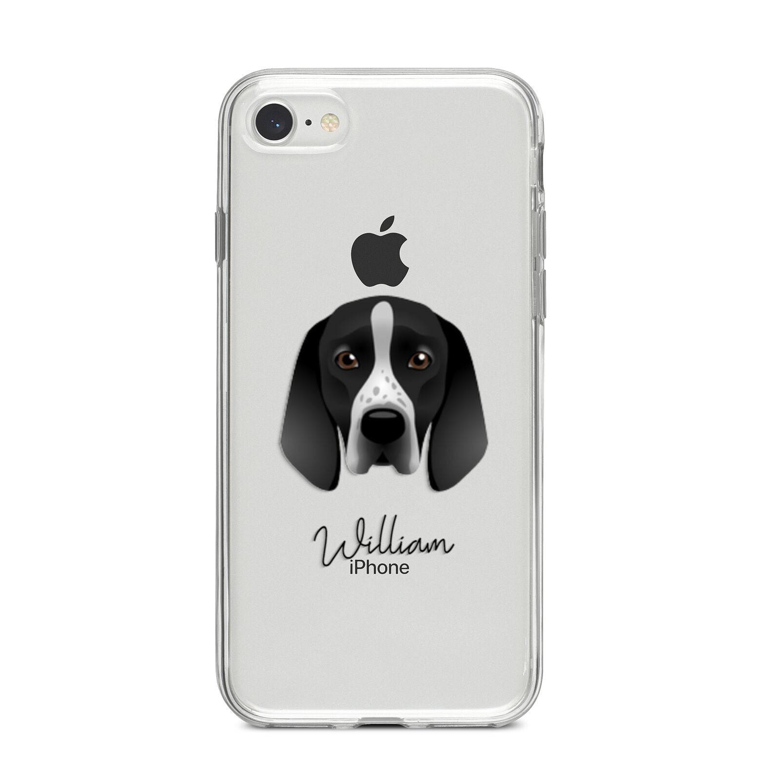 Braque D Auvergne Personalised iPhone 8 Bumper Case on Silver iPhone