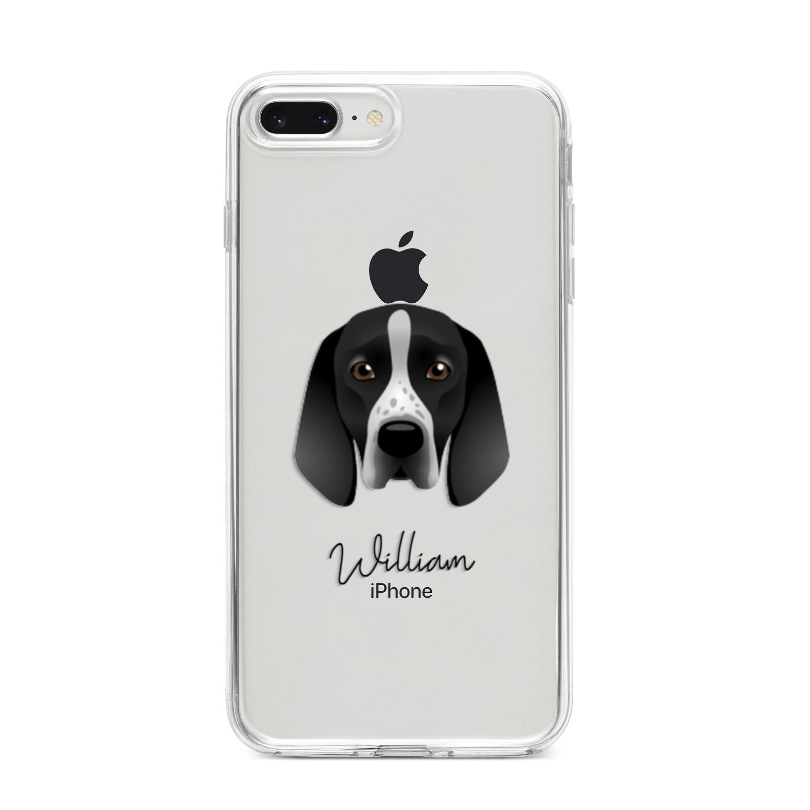 Braque D Auvergne Personalised iPhone 8 Plus Bumper Case on Silver iPhone