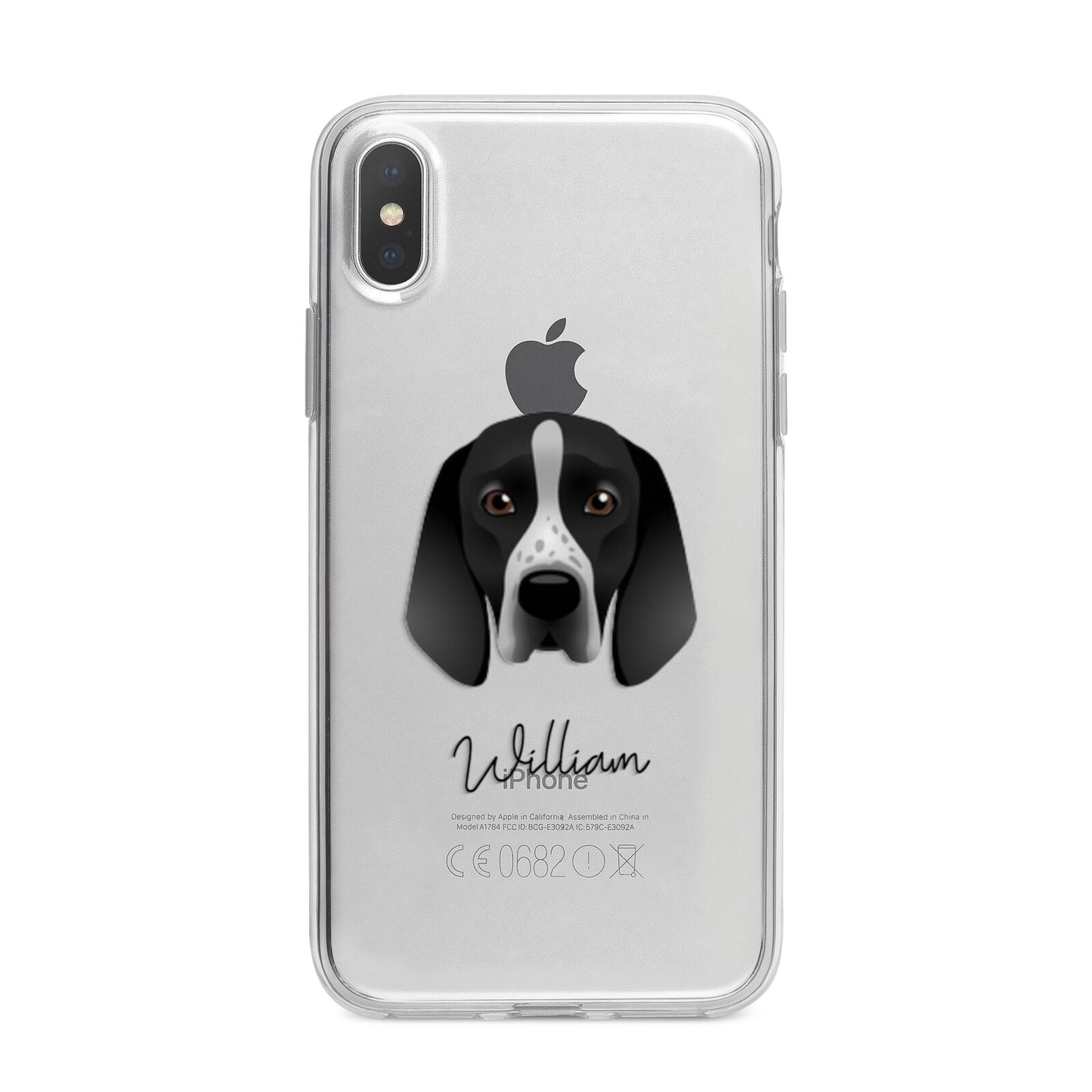 Braque D Auvergne Personalised iPhone X Bumper Case on Silver iPhone Alternative Image 1