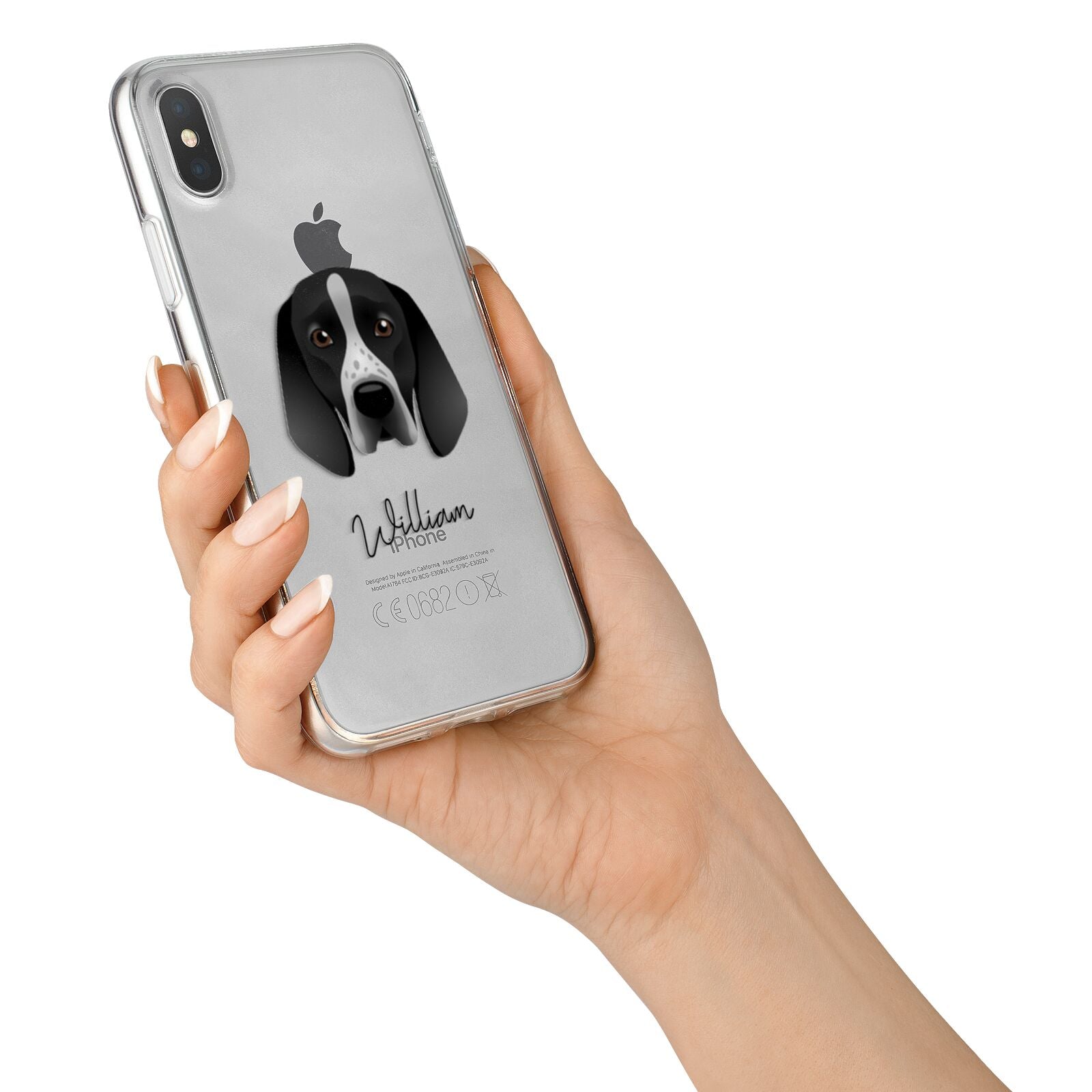 Braque D Auvergne Personalised iPhone X Bumper Case on Silver iPhone Alternative Image 2