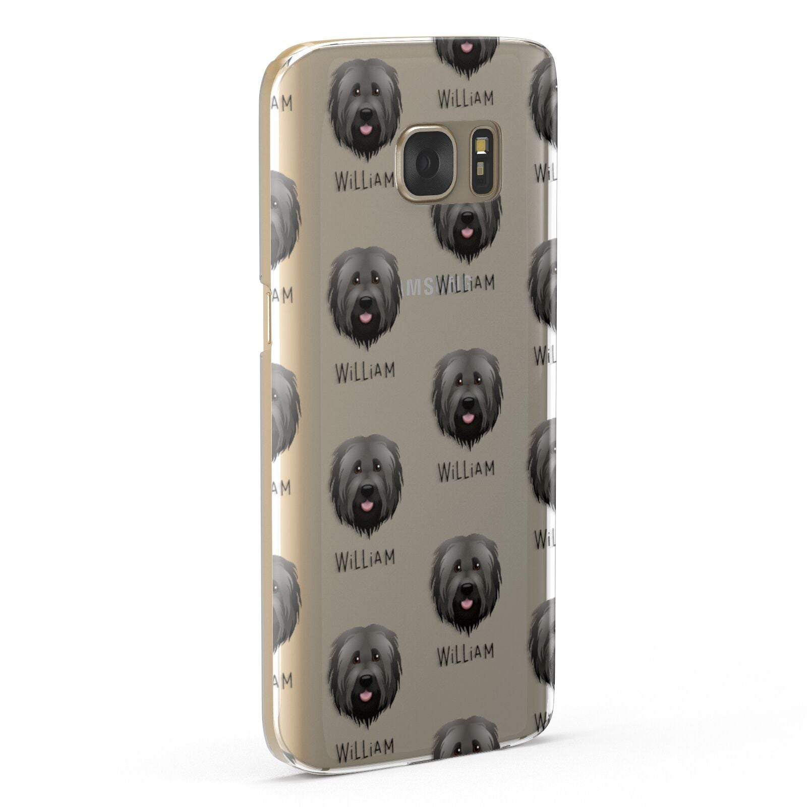 Briard Icon with Name Samsung Galaxy Case Fourty Five Degrees