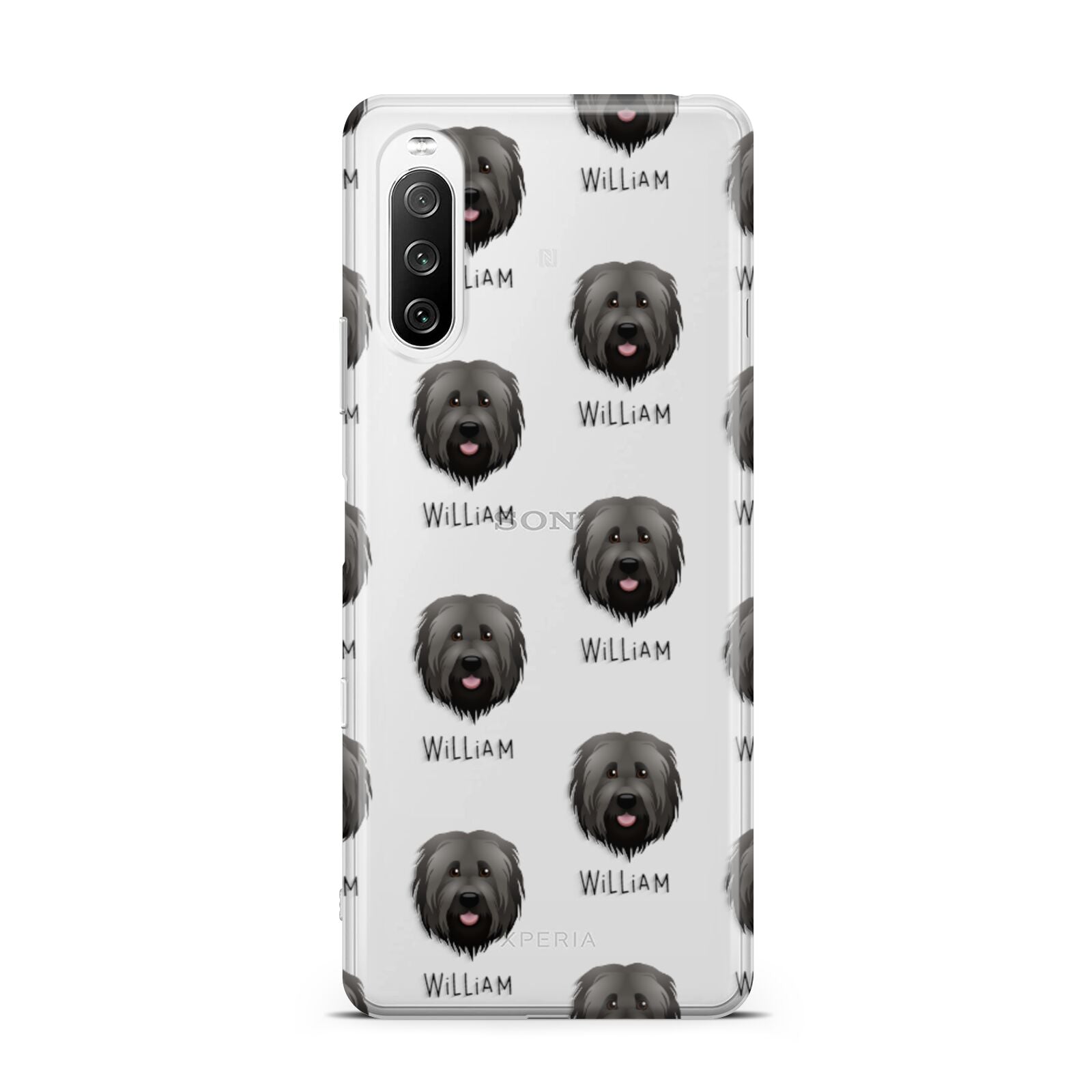 Briard Icon with Name Sony Xperia 10 III Case