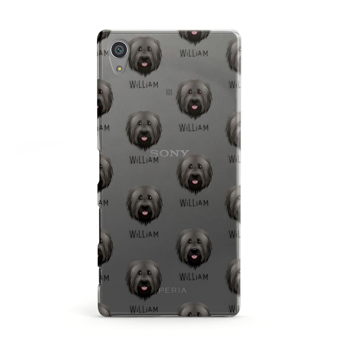 Briard Icon with Name Sony Xperia Case