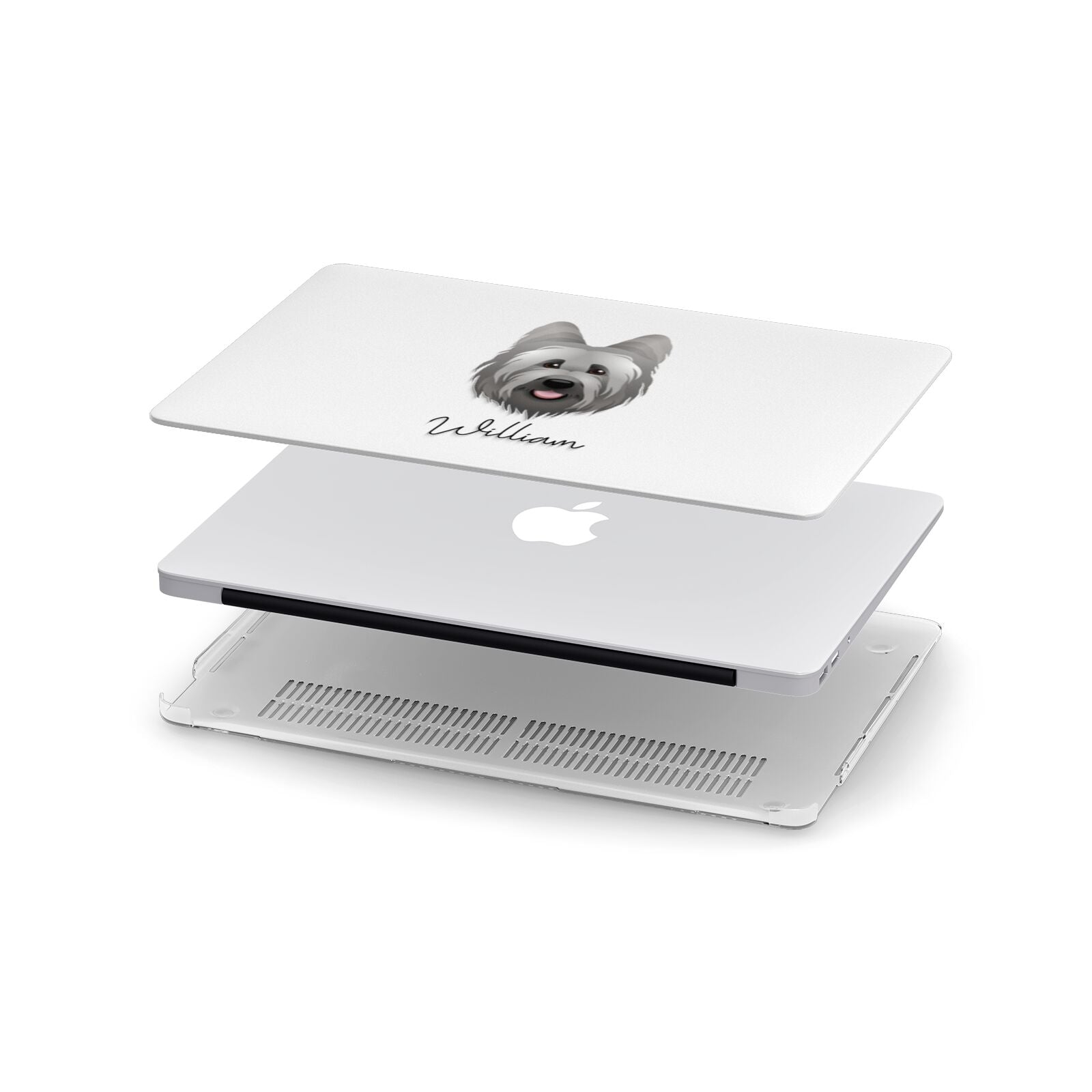Briard Personalised Apple MacBook Case in Detail