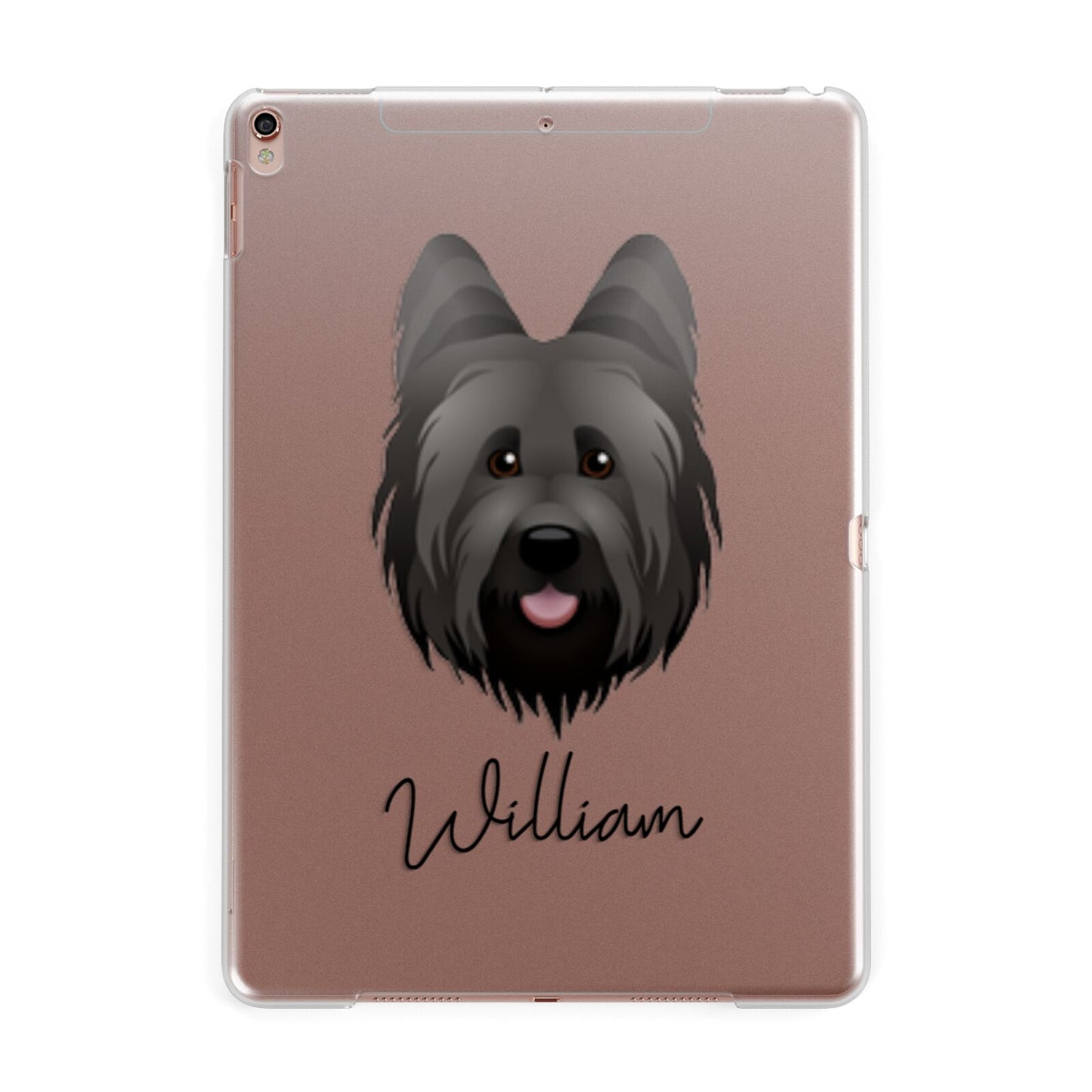 Briard Personalised Apple iPad Rose Gold Case