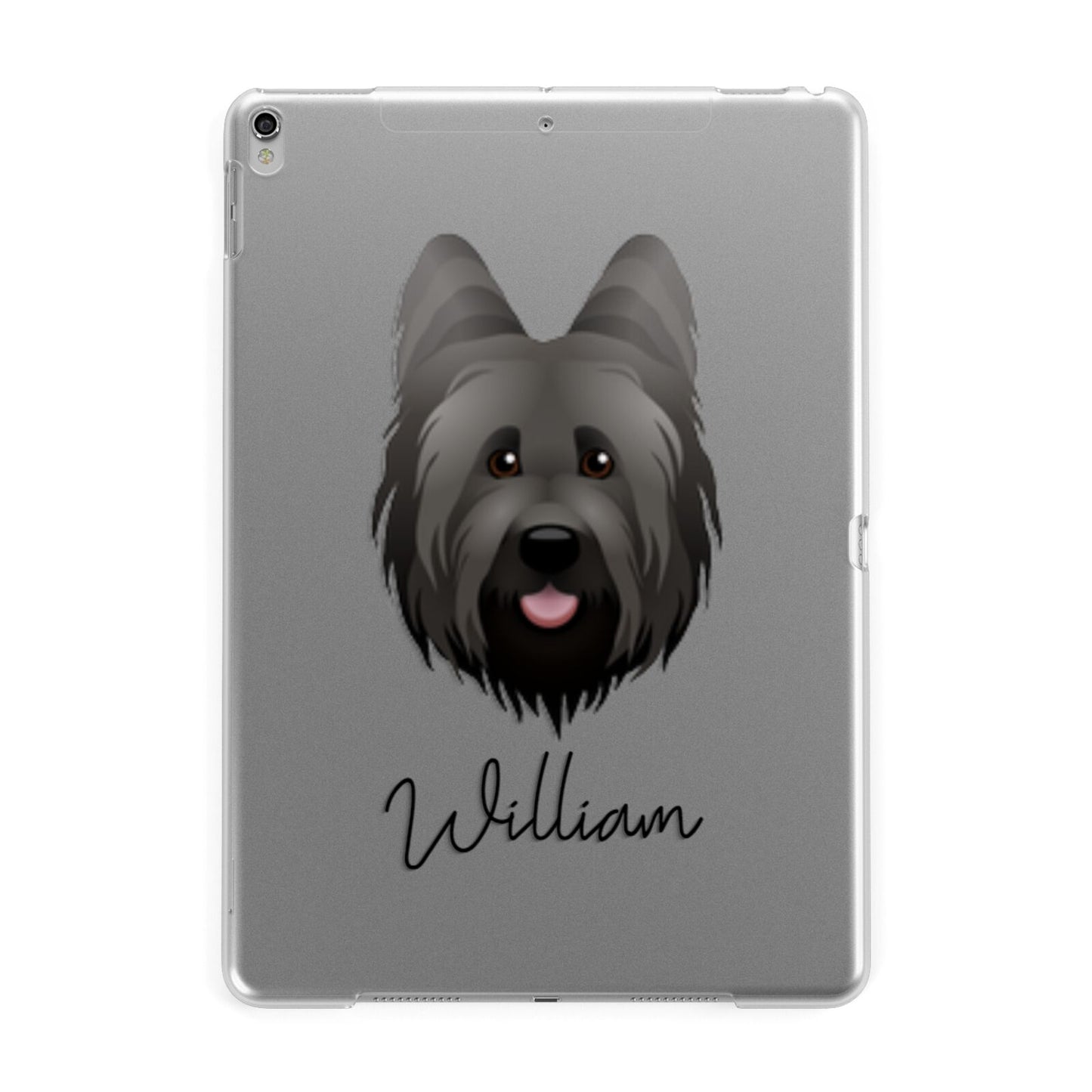 Briard Personalised Apple iPad Silver Case