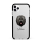 Briard Personalised Apple iPhone 11 Pro Max in Silver with Black Impact Case