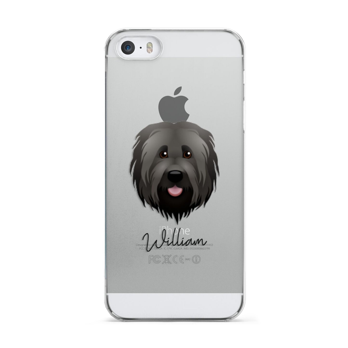 Briard Personalised Apple iPhone 5 Case