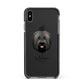 Briard Personalised Apple iPhone Xs Max Impact Case Black Edge on Black Phone