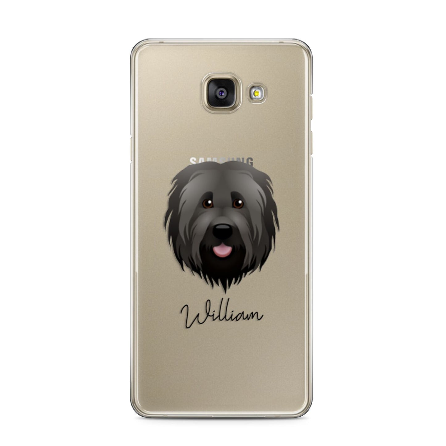 Briard Personalised Samsung Galaxy A3 2016 Case on gold phone