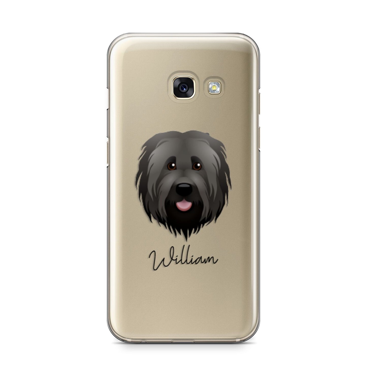 Briard Personalised Samsung Galaxy A3 2017 Case on gold phone