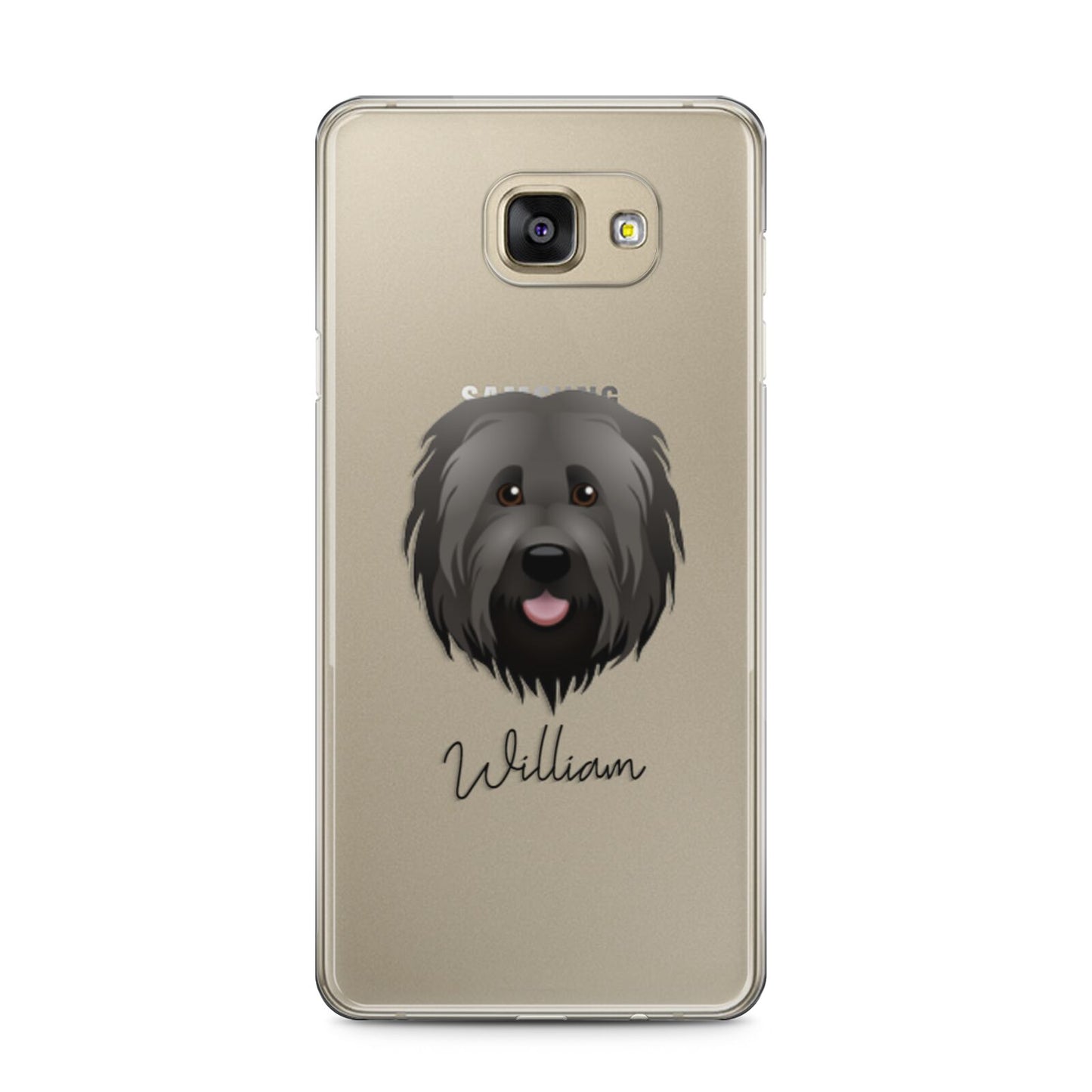 Briard Personalised Samsung Galaxy A5 2016 Case on gold phone